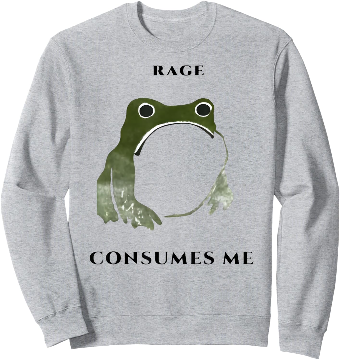 Rage Consumes Me Frog Sweatshirt - Sweatshirt | Ash