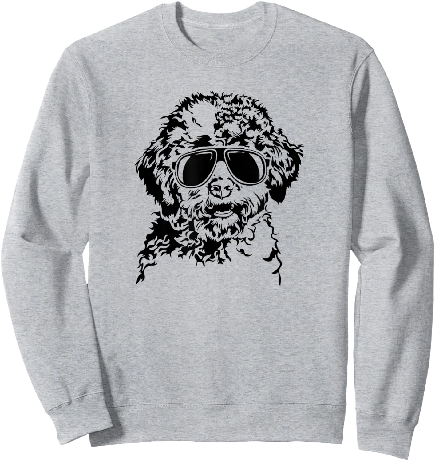 Funny Lagotto Romagnolo Dogs with Sunglasses Cool Dog Sweatshirt - Sweatshirt | Ash