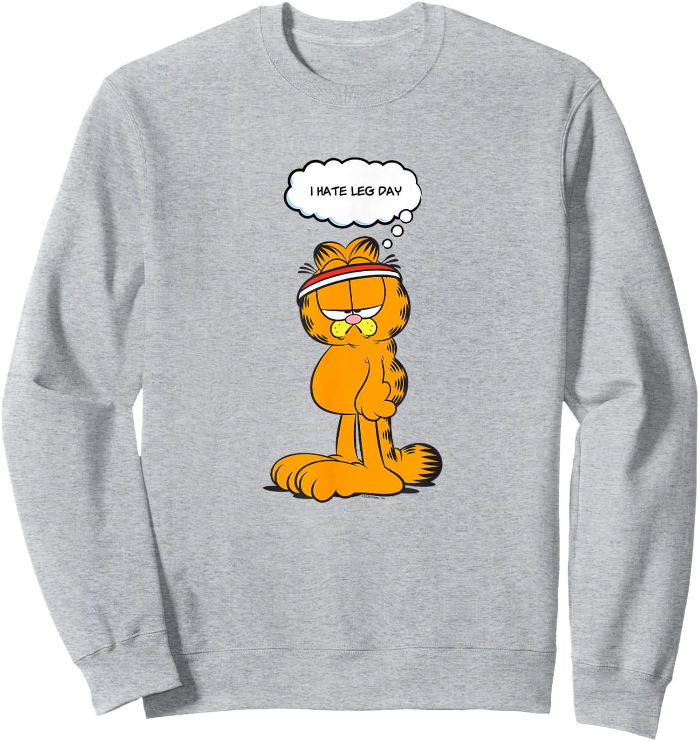 Garfield I Hate Legs Day Work Out Garfield Sweatshirt - Sweatshirt | Ash