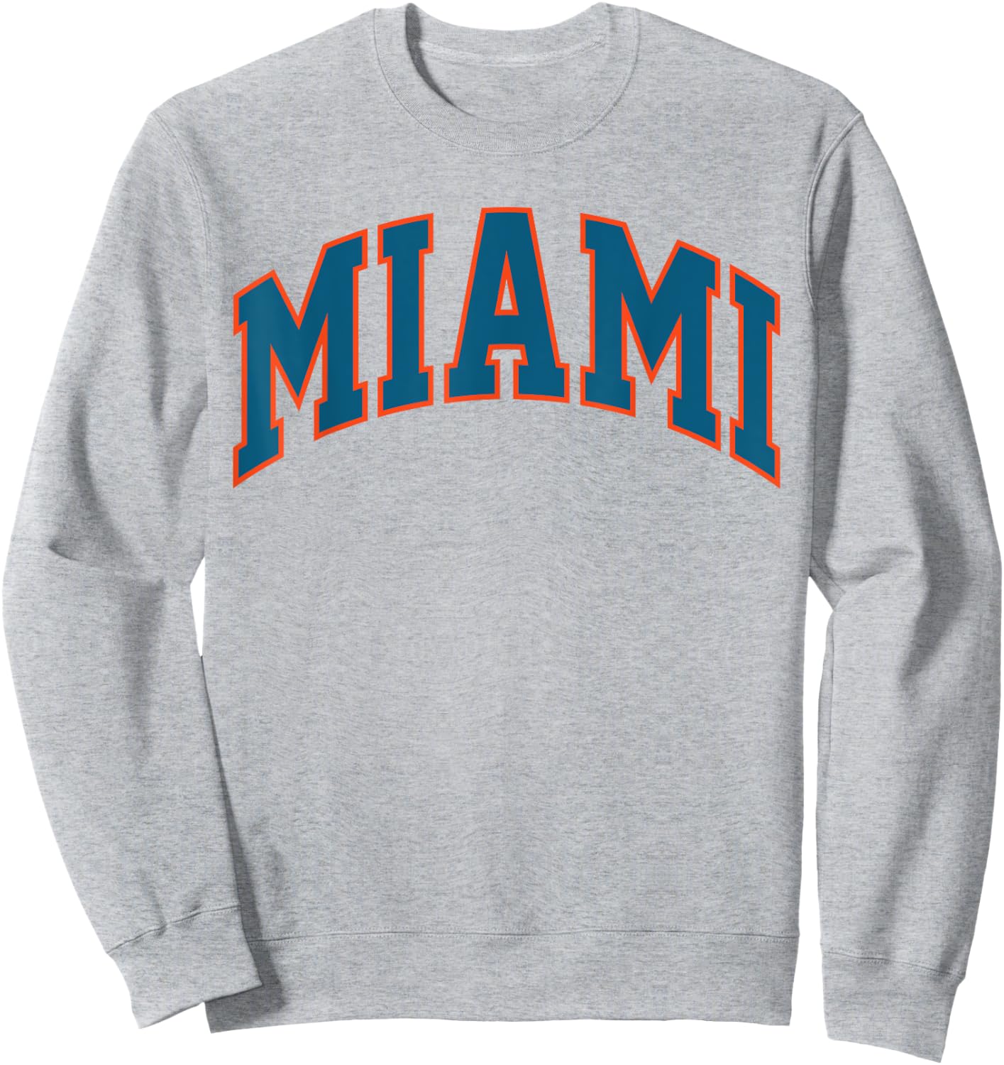 Retro Miami Men Miami Women Vintage Classic Blue Orange FL Sweatshirt - Sweatshirt | Ash