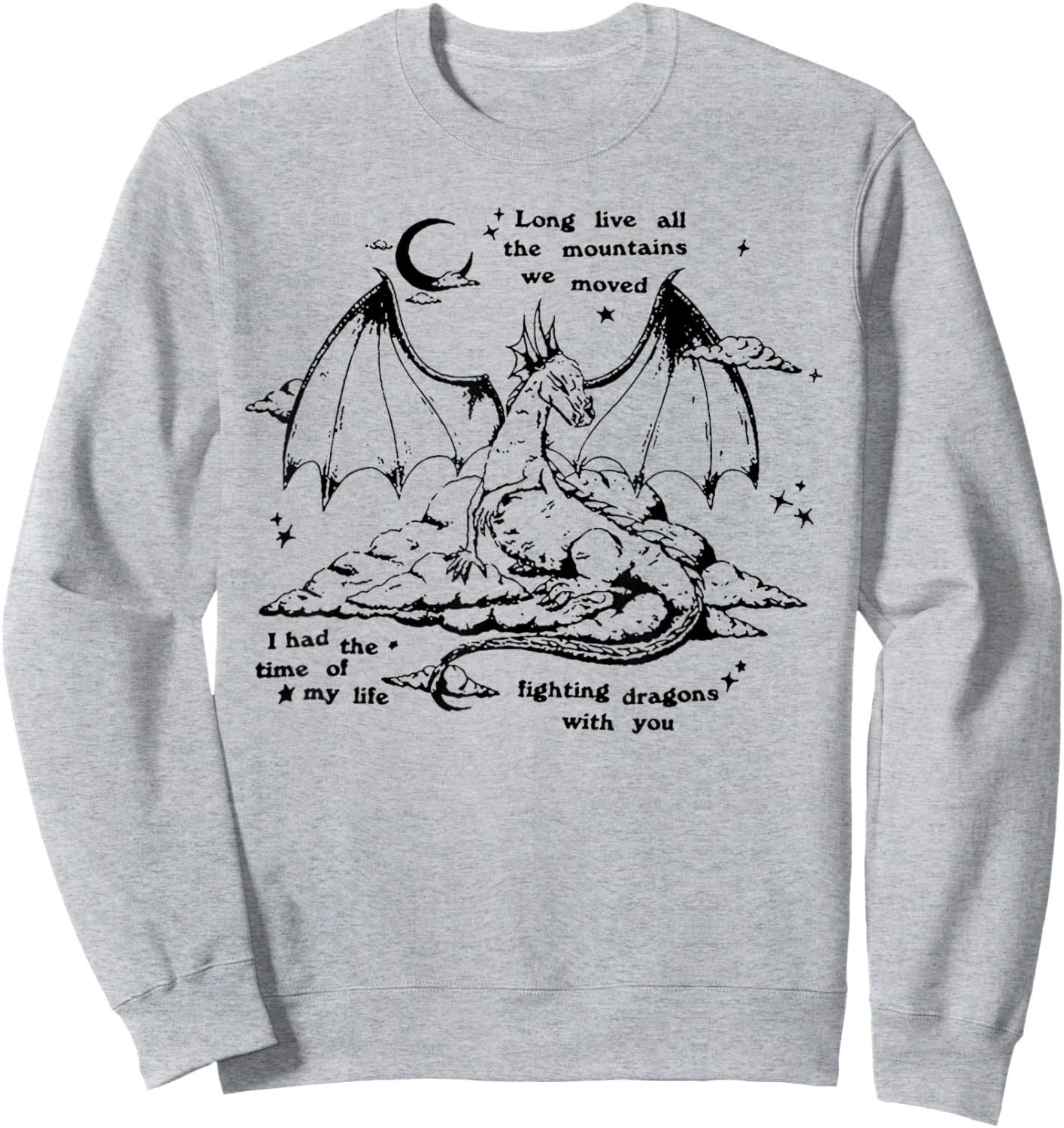 Fighting Dragons with You Sweatshirt - Sweatshirt | Ash