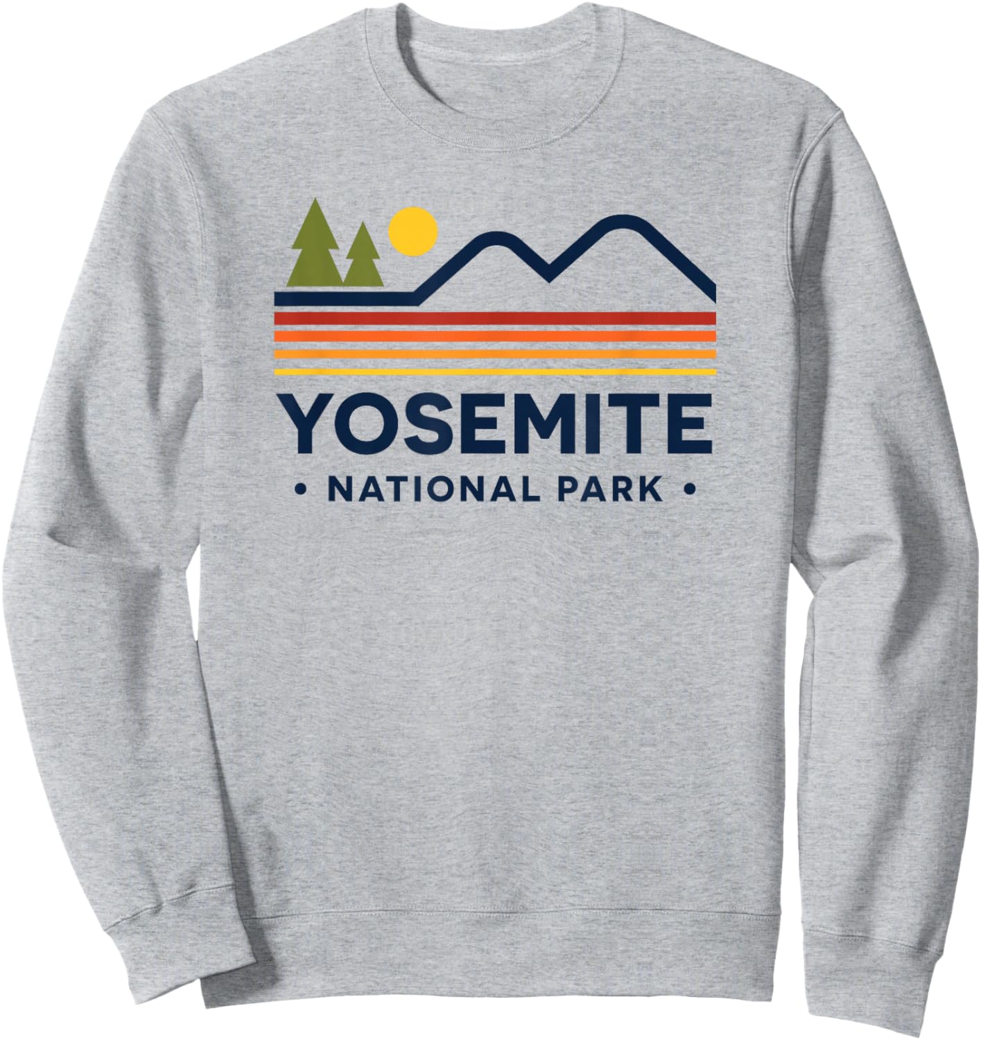 Retro Yosemite National Park Sweatshirt - Sweatshirt | Ash