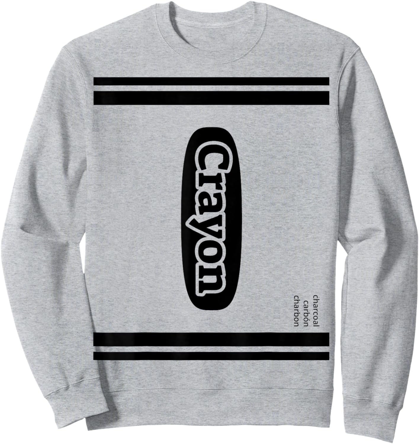 Crayon Charcoal Gray Group Costume Sweatshirt - Sweatshirt | Ash