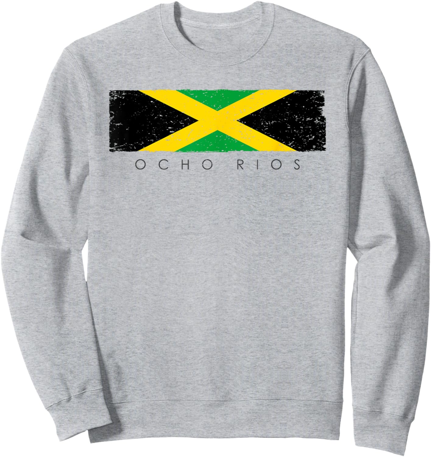Vintage Ocho Rios Jamaica Vacation | Jamaica Lover Sweatshirt - Sweatshirt | Ash