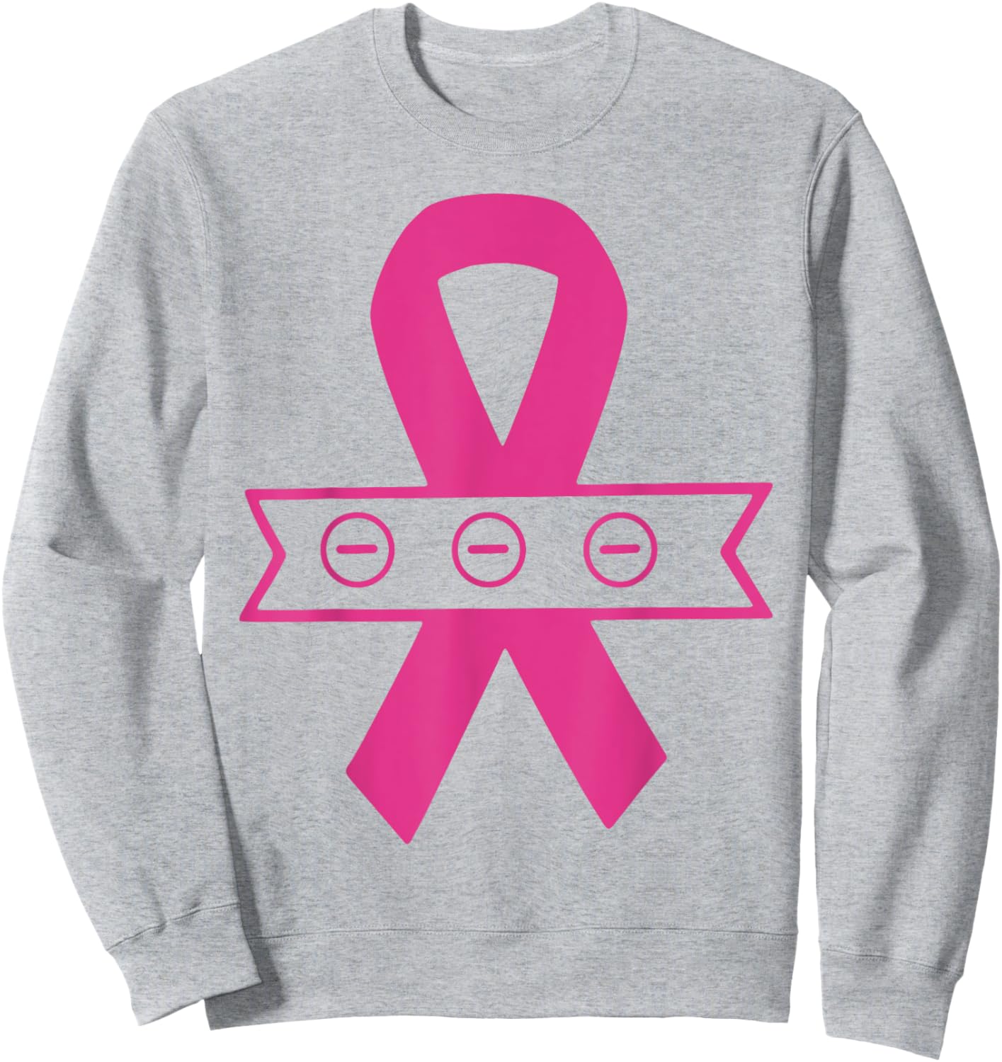 Triple Negative Breast Cancer Shirt Cancer Warrior Pink Rib Sweatshirt - Sweatshirt | Ash