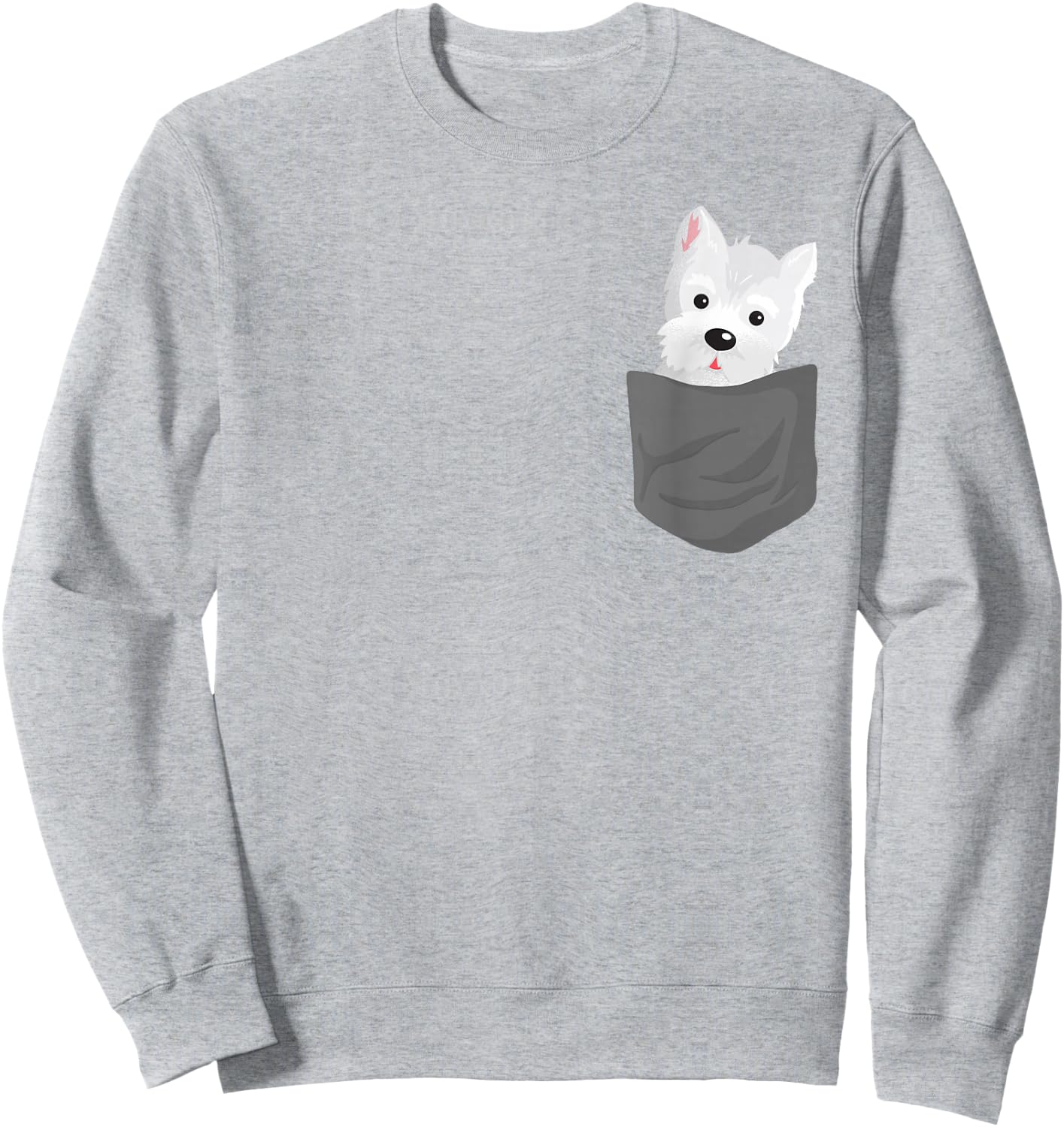 Dog in A Pocket Cute Westie Terrier Lover Puppy Sweatshirt - Sweatshirt | Ash
