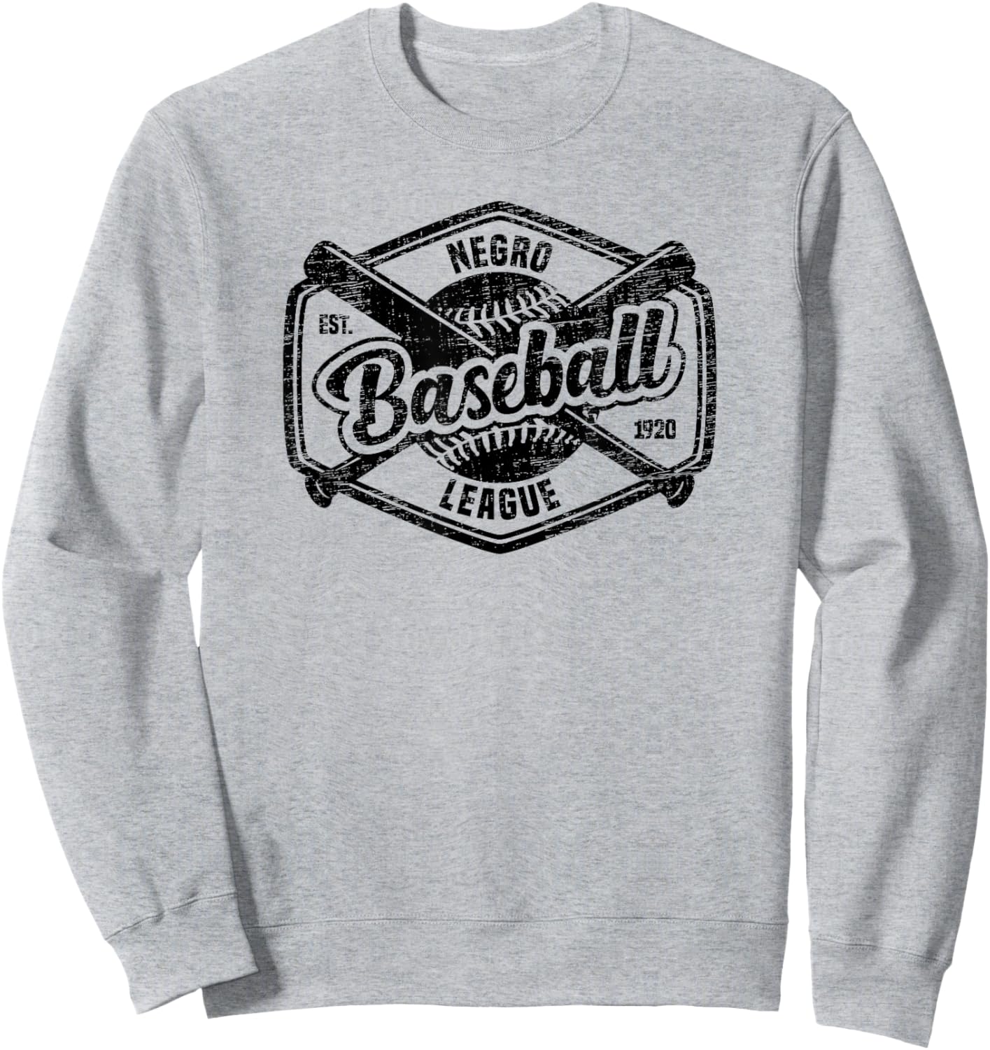 Vintage Negro League Baseball Apparel Black History Month Sweatshirt - Sweatshirt | Ash