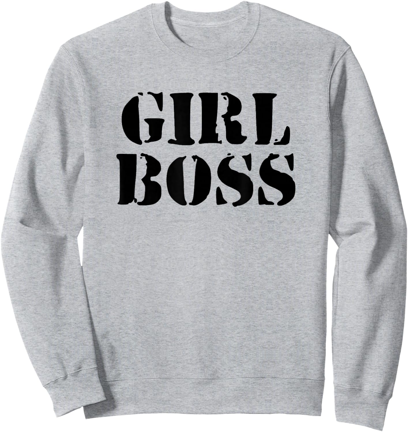 Girl Boss - Female Empowerment Minimalist Vintage Sweatshirt - Sweatshirt | Ash