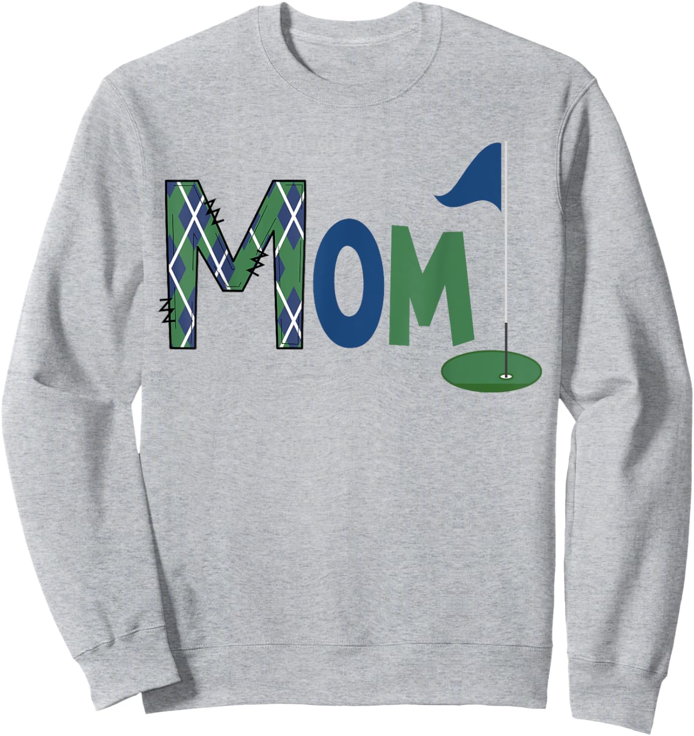 Mom of The Birthday Boy Hole in One Golf Sport Matching Sweatshirt - Sweatshirt | Ash