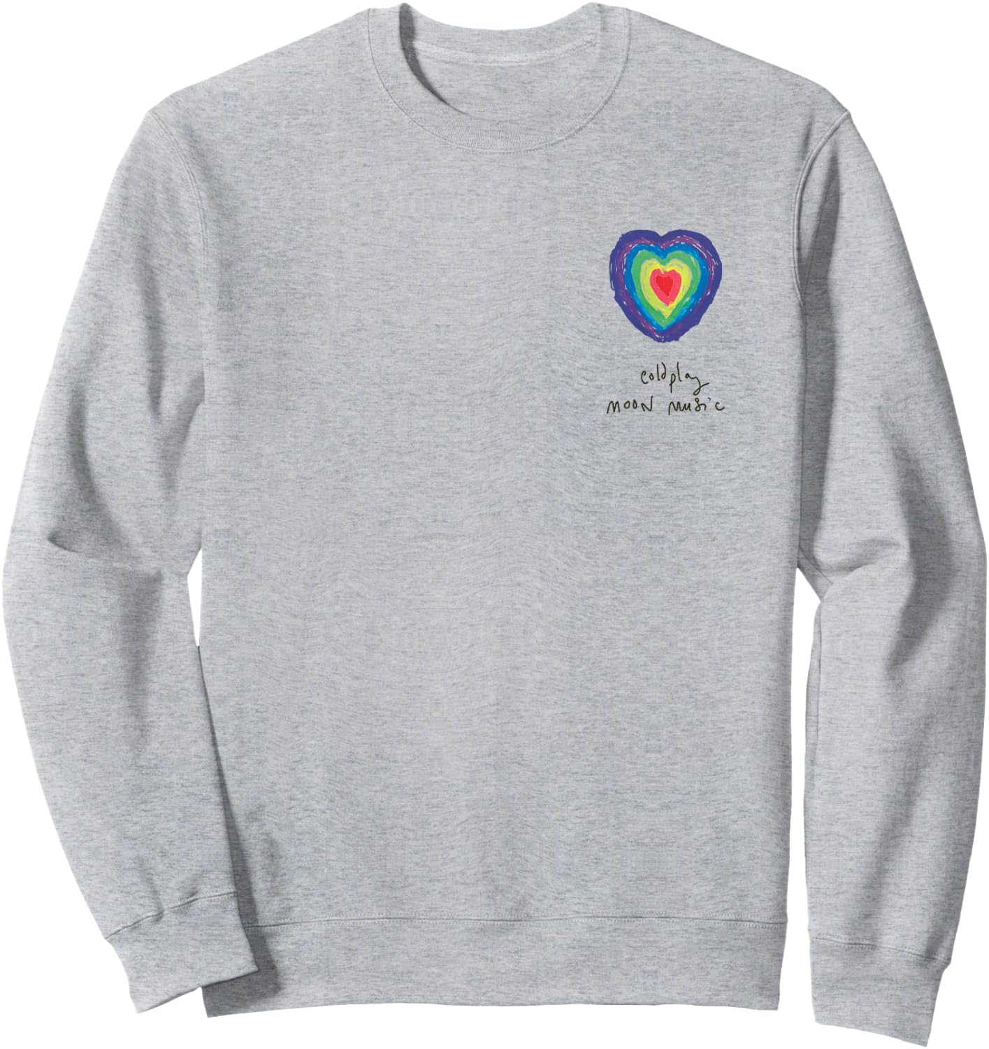 Coldplay Moon Music Heart Amazon Exclusive Sweatshirt - Sweatshirt | Ash