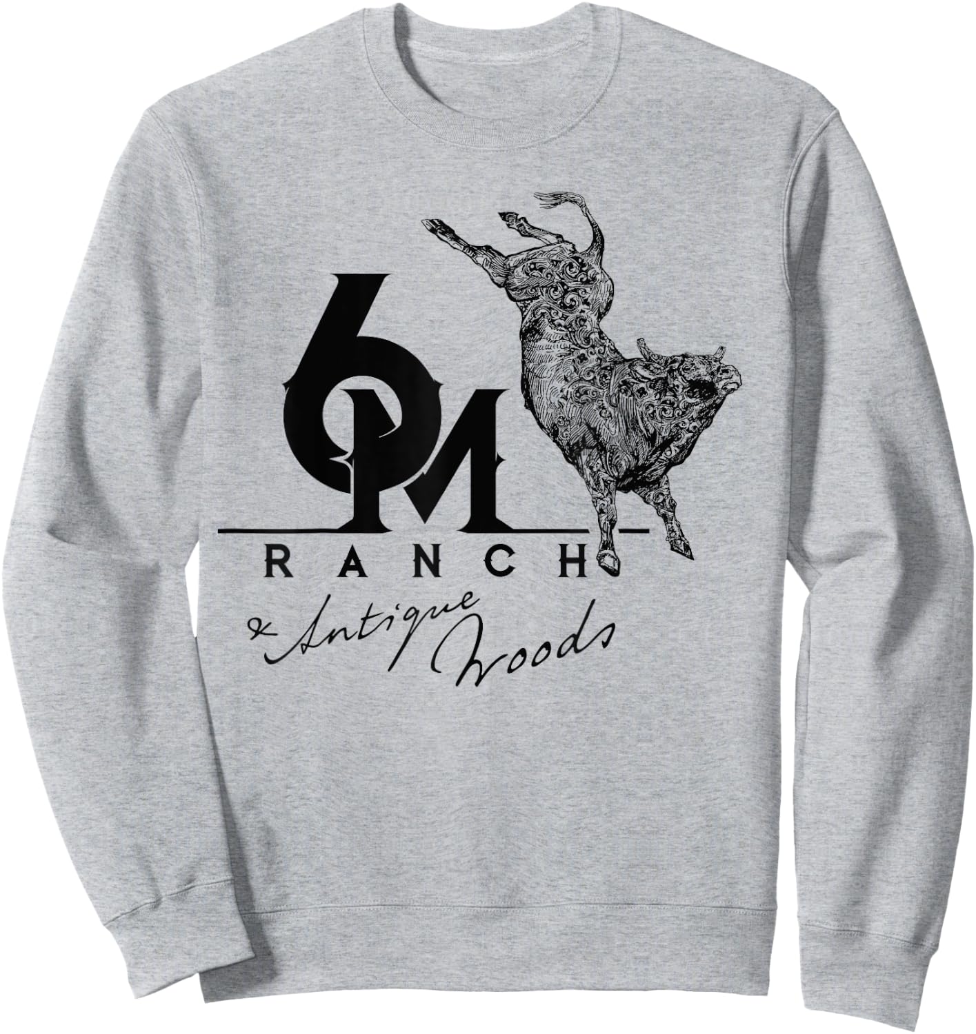 Bucking Bull Rodeo 6M Ranch 6262 Sweatshirt - Sweatshirt | Ash