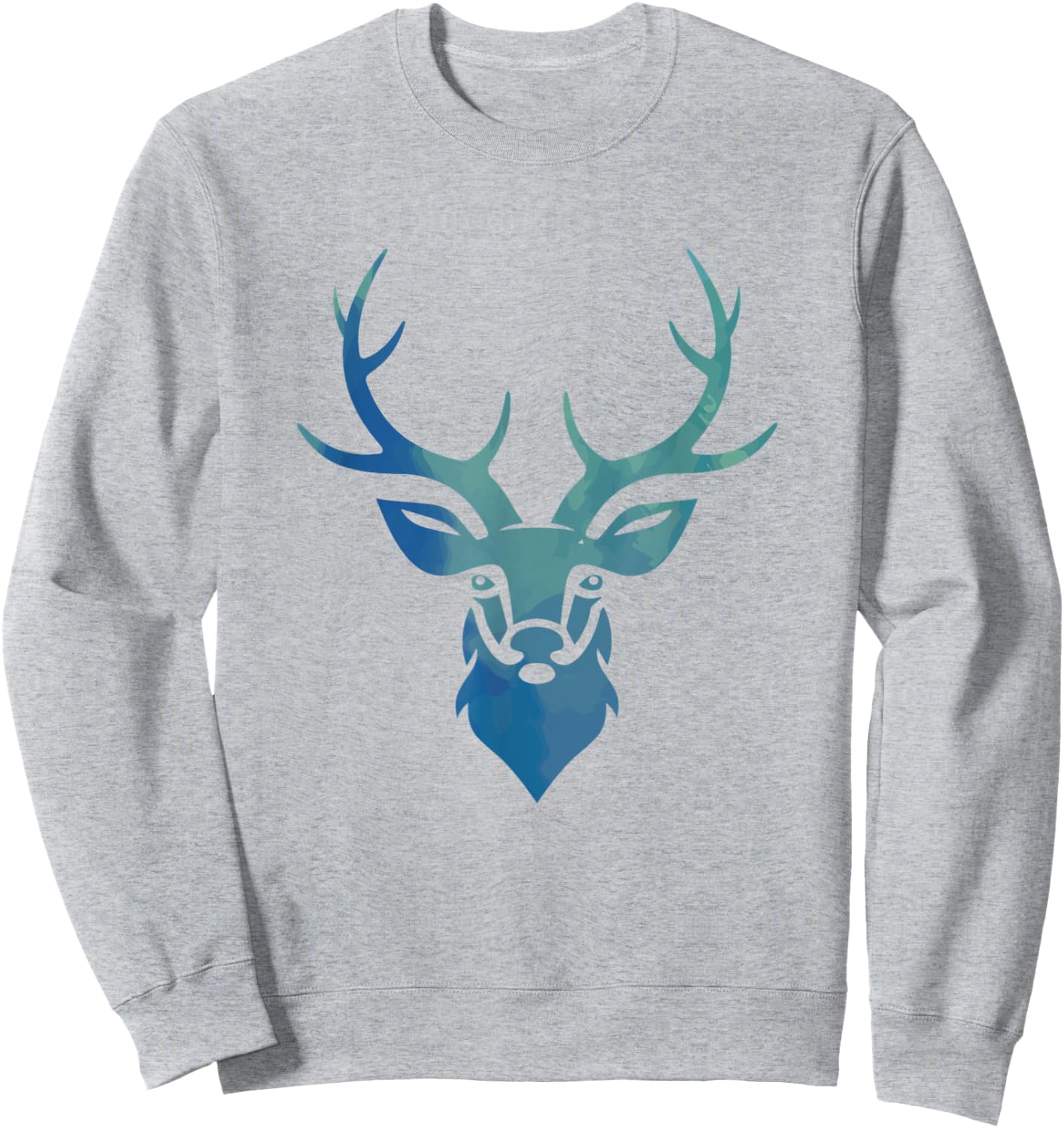 Stag Antlers Forest Hunter Deer Head Deer Antlers Gift Sweatshirt - Sweatshirt | Ash
