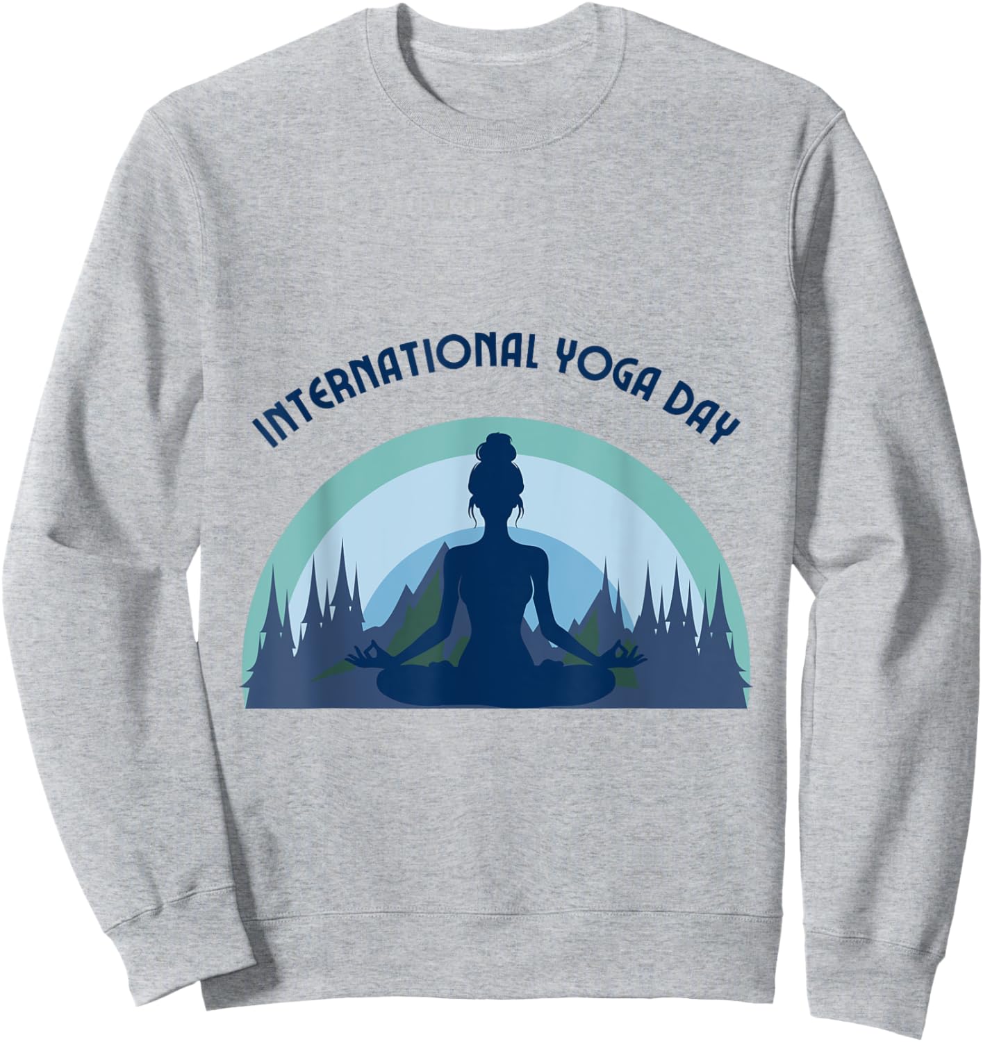 International Yoga Day Sweatshirt - Sweatshirt | Ash