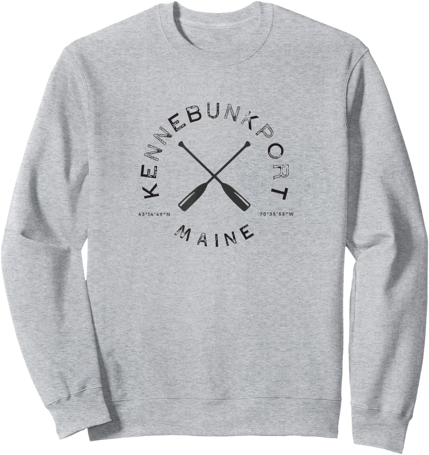 Kennebunkport Maine Graphic T Sweatshirt - Sweatshirt | Ash