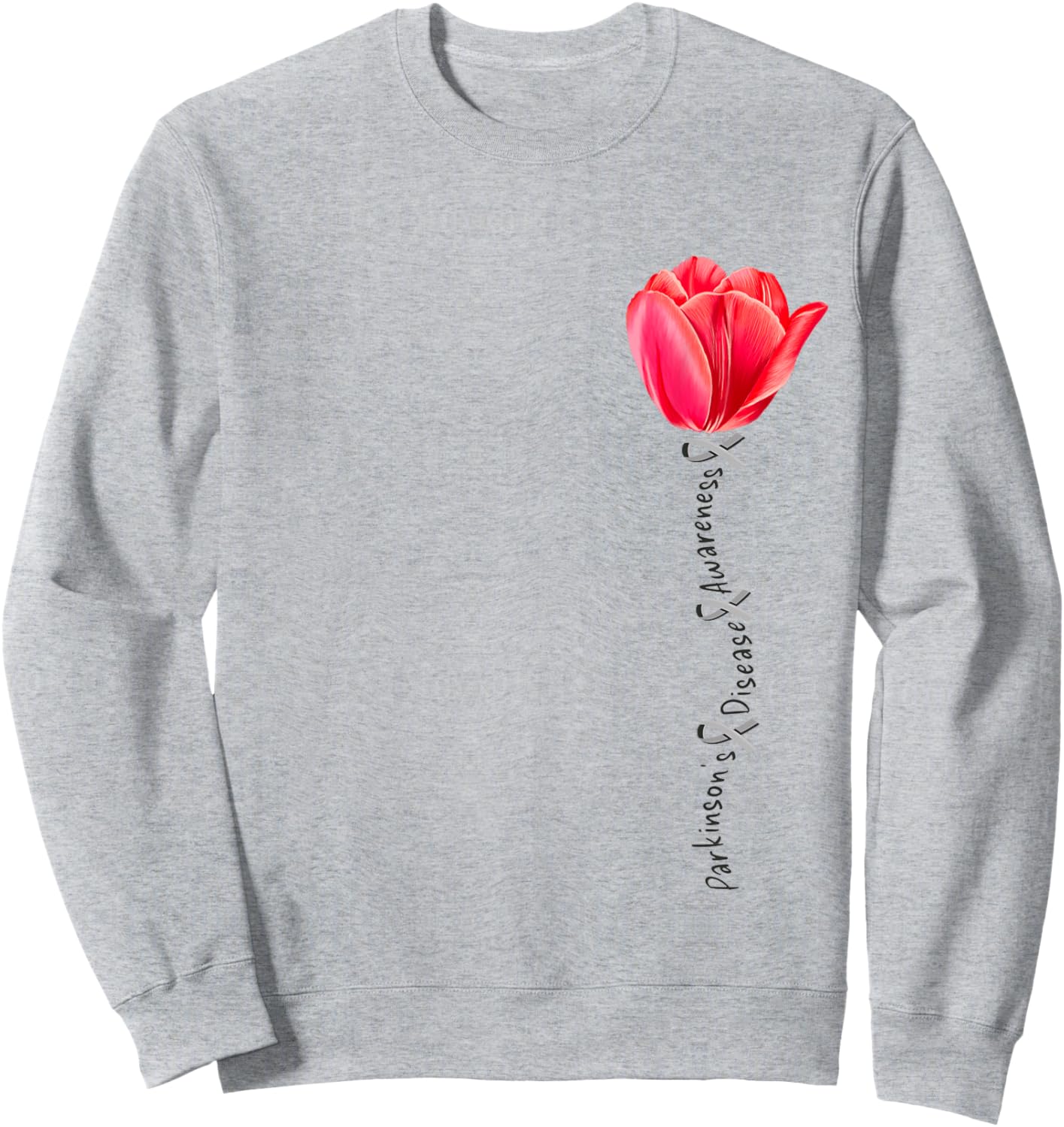Parkinson's Disease Awareness Tulip April Month Sweatshirt - Sweatshirt | Ash