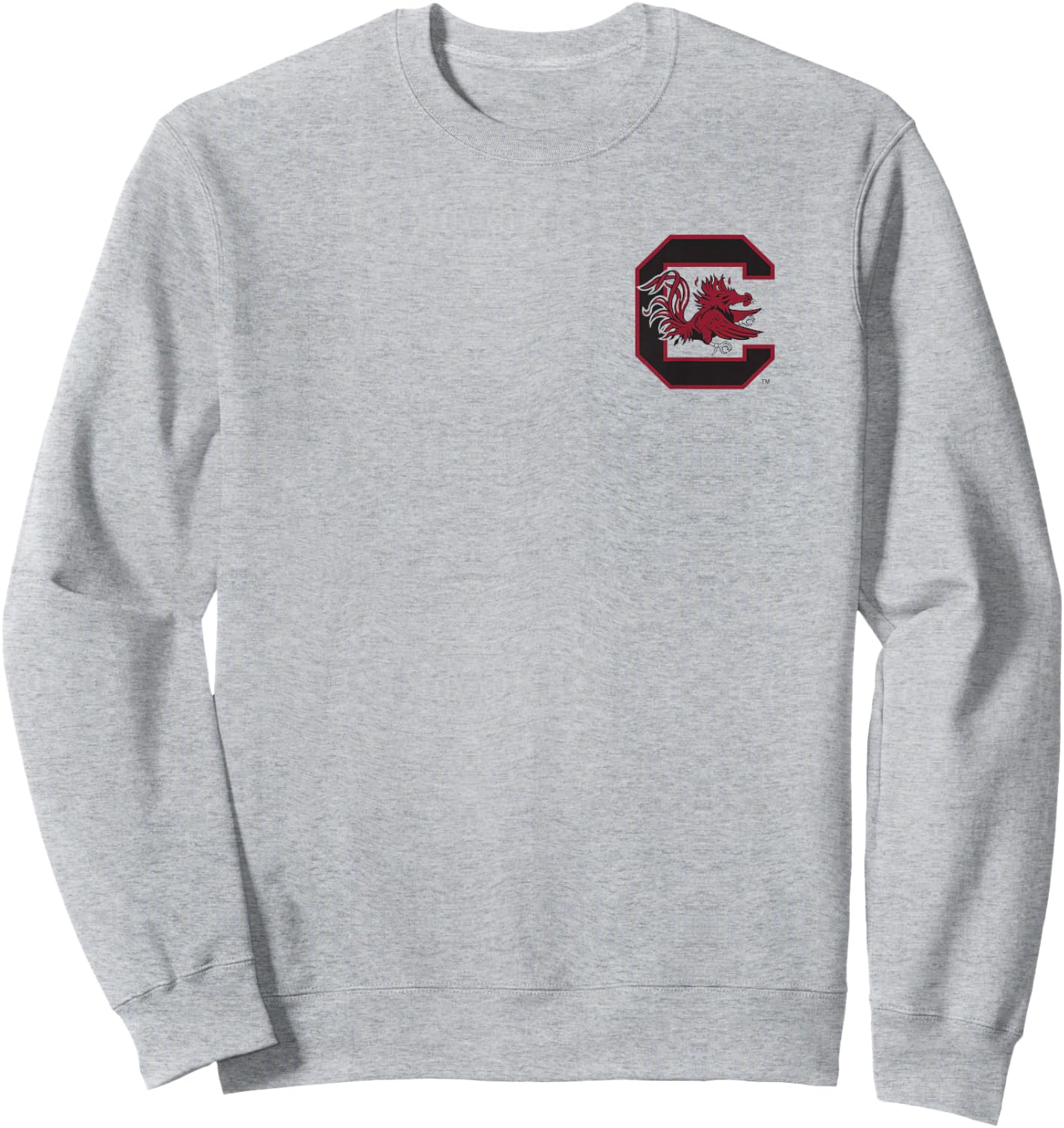 South Carolina Gamecocks Front/Back Football White Sweatshirt - Sweatshirt | Ash