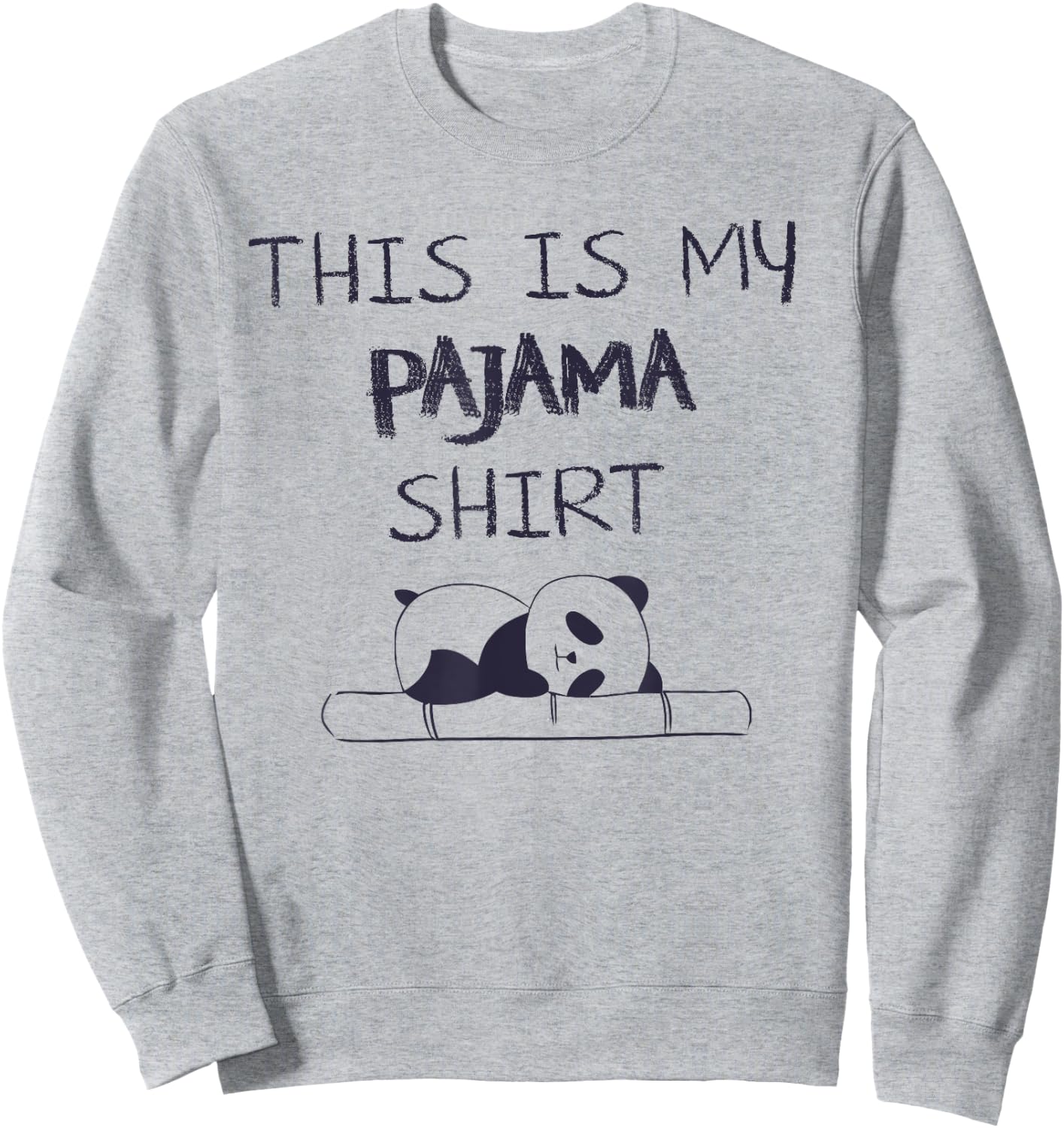 This Is My Pajama Shirt Funny Panda Family Pajamas Gift Sweatshirt - Sweatshirt | Ash