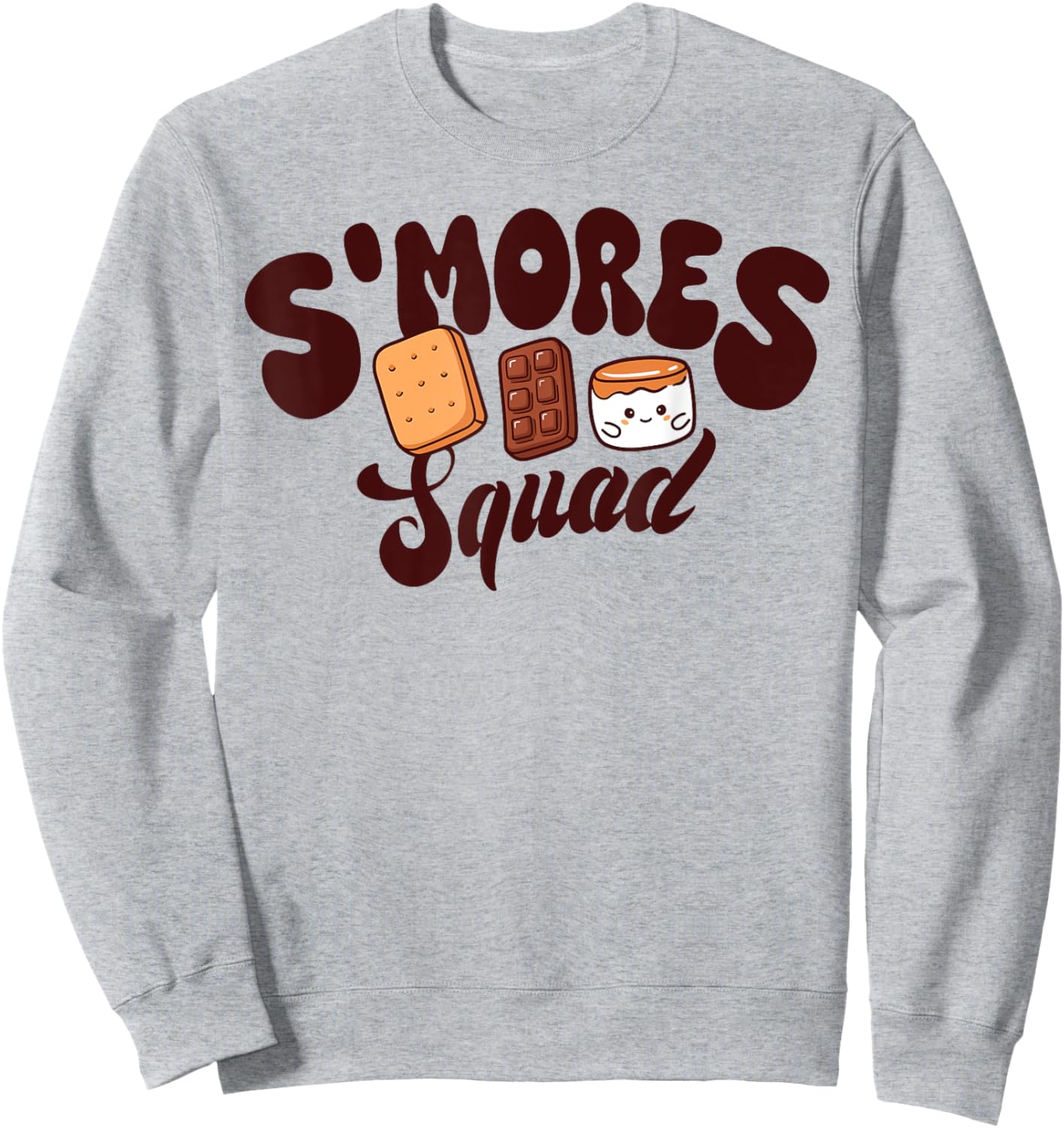 S'mores Squad Camping Campfire Chocolate Marshmallow S'more Sweatshirt - Sweatshirt | Ash