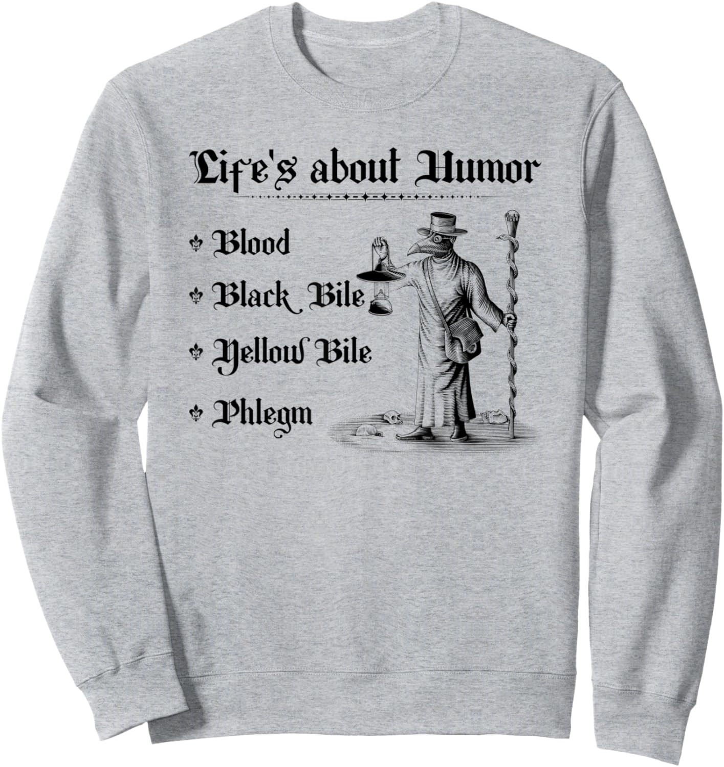 Renaissance Festival, Medieval Plague Doctor, Ren Faire Sweatshirt - Sweatshirt | Ash
