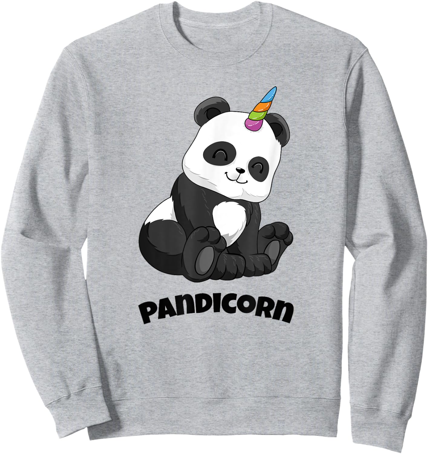 Pandicorn Unicorn Shirt Panda Lover Bear Rainbow Girl Sweatshirt - Sweatshirt | Ash