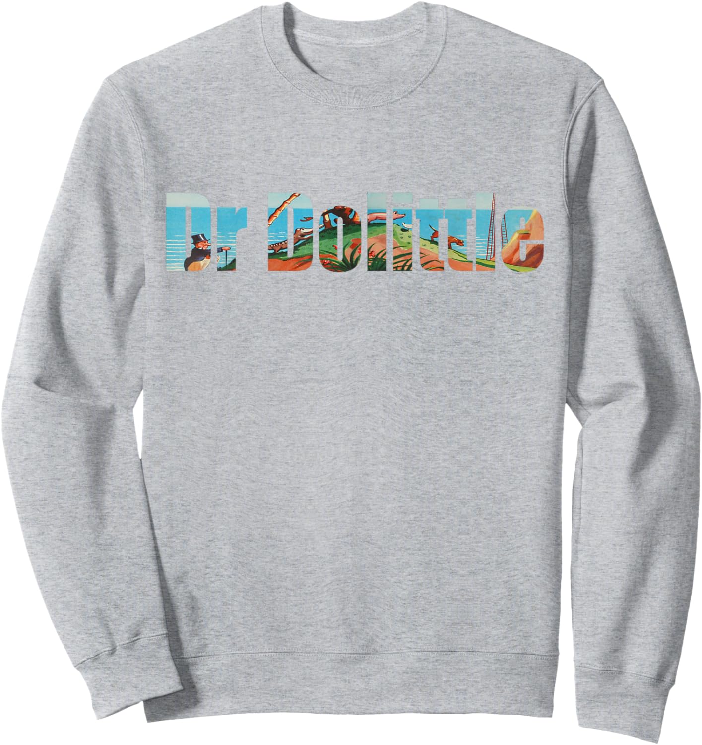 Dr Dolittle Text Silhouette Sweatshirt - Sweatshirt | Ash