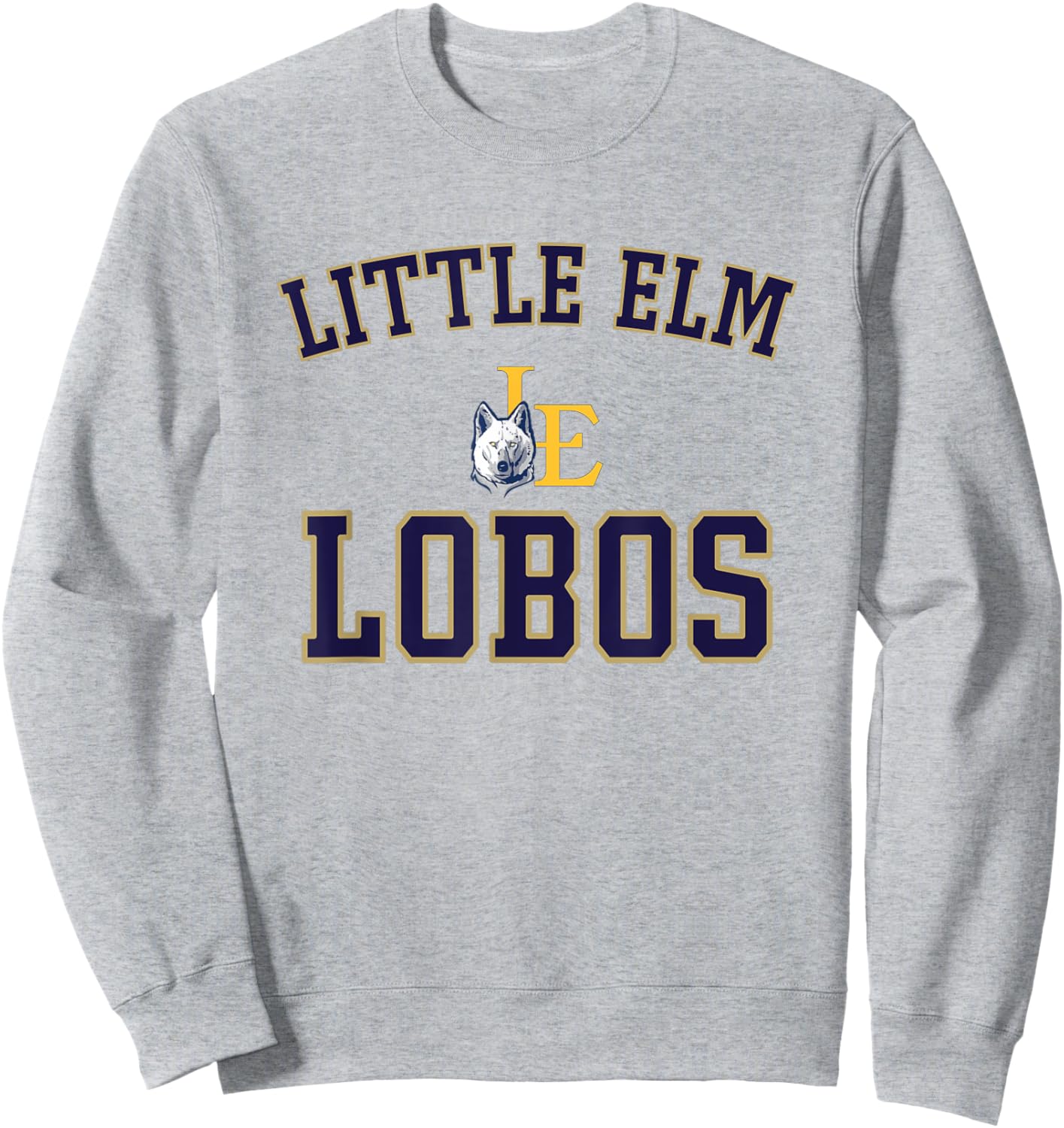 Little Elm Lobos Logo Varsity HS Sweatshirt - Sweatshirt | Ash