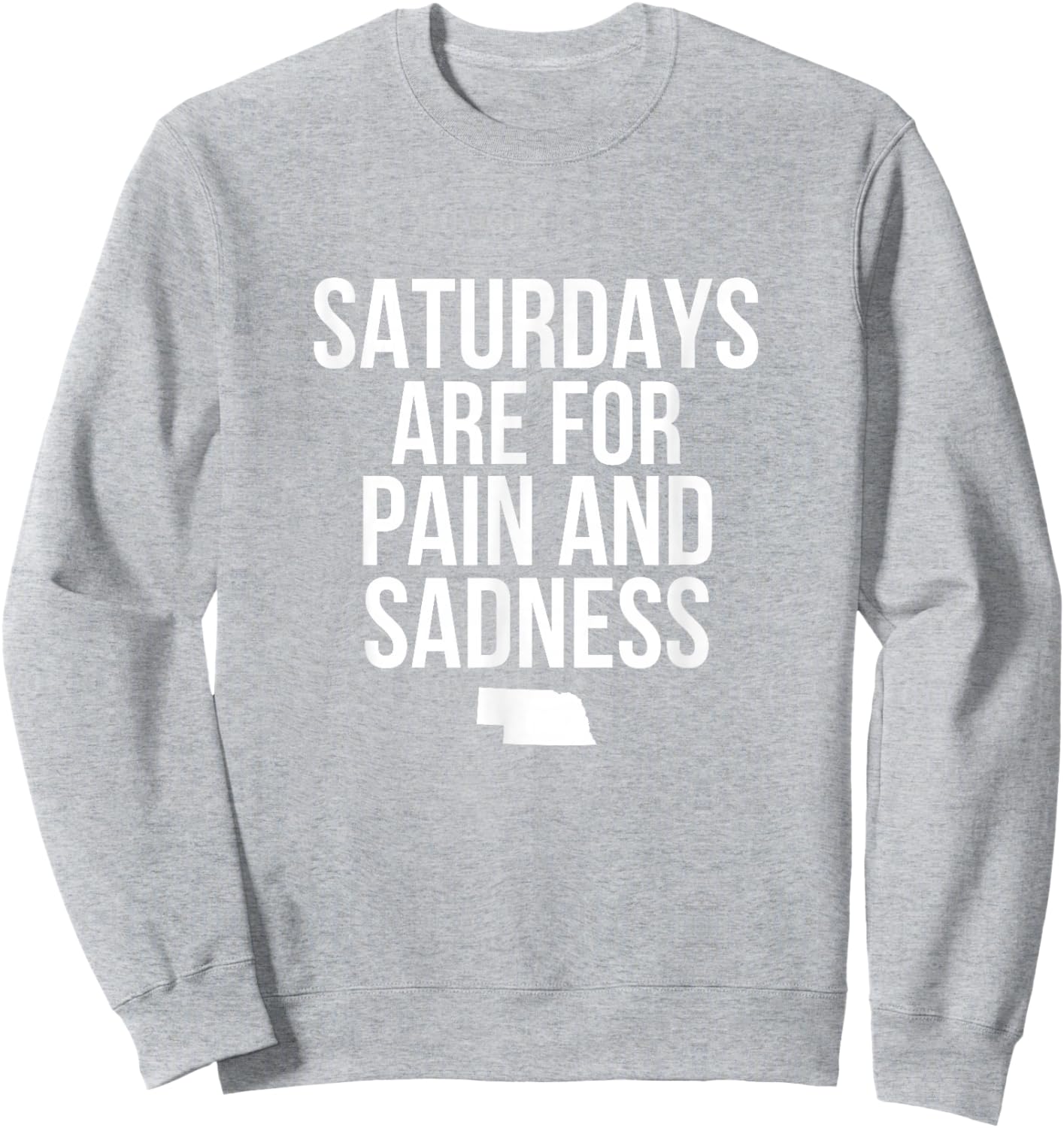 Saturdays Are For Pain And Sadness Red X-Small Modern Letter Print Sweatshirt - Sweatshirt | Ash