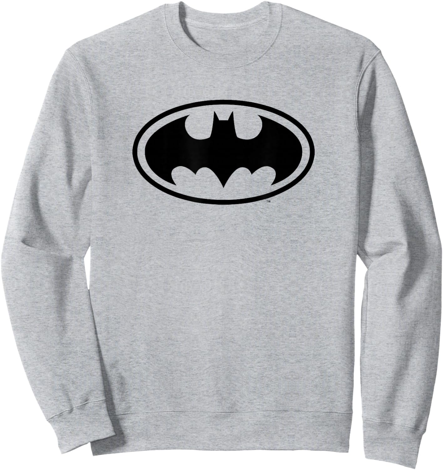 DC Comics Batman Classic Large Black Logo Sweatshirt - Sweatshirt | Ash