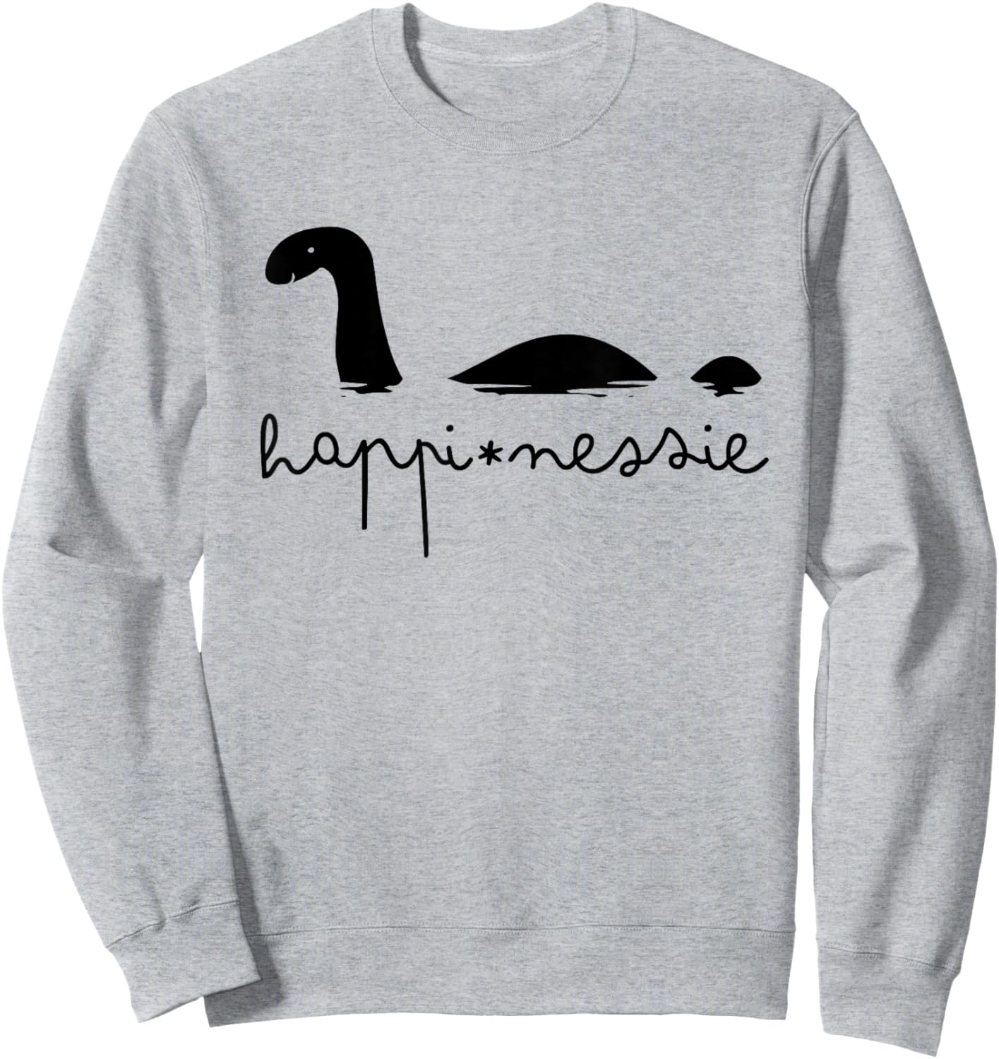 HappiNessie Loch Ness Monster Cute Women Cartoon Sweatshirt - Sweatshirt | Ash