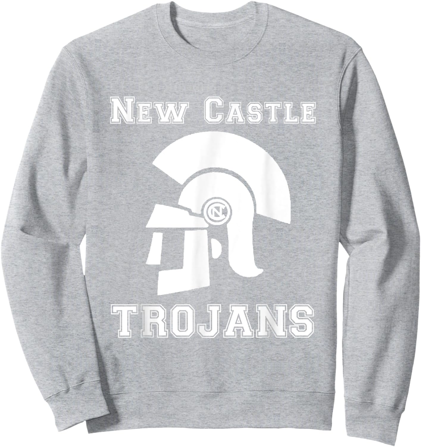New Castle High School Trojans Mascot Sweatshirt - Sweatshirt | Ash