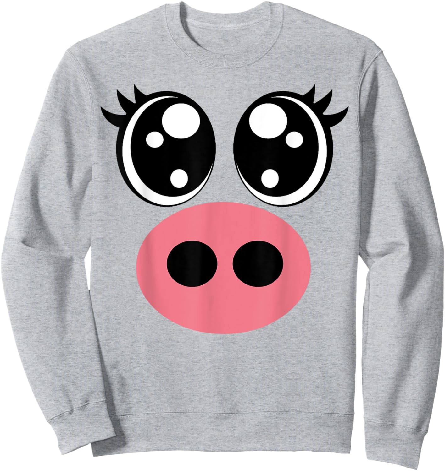 Funny Pig Face Halloween Costume Sweatshirt - Sweatshirt | Ash