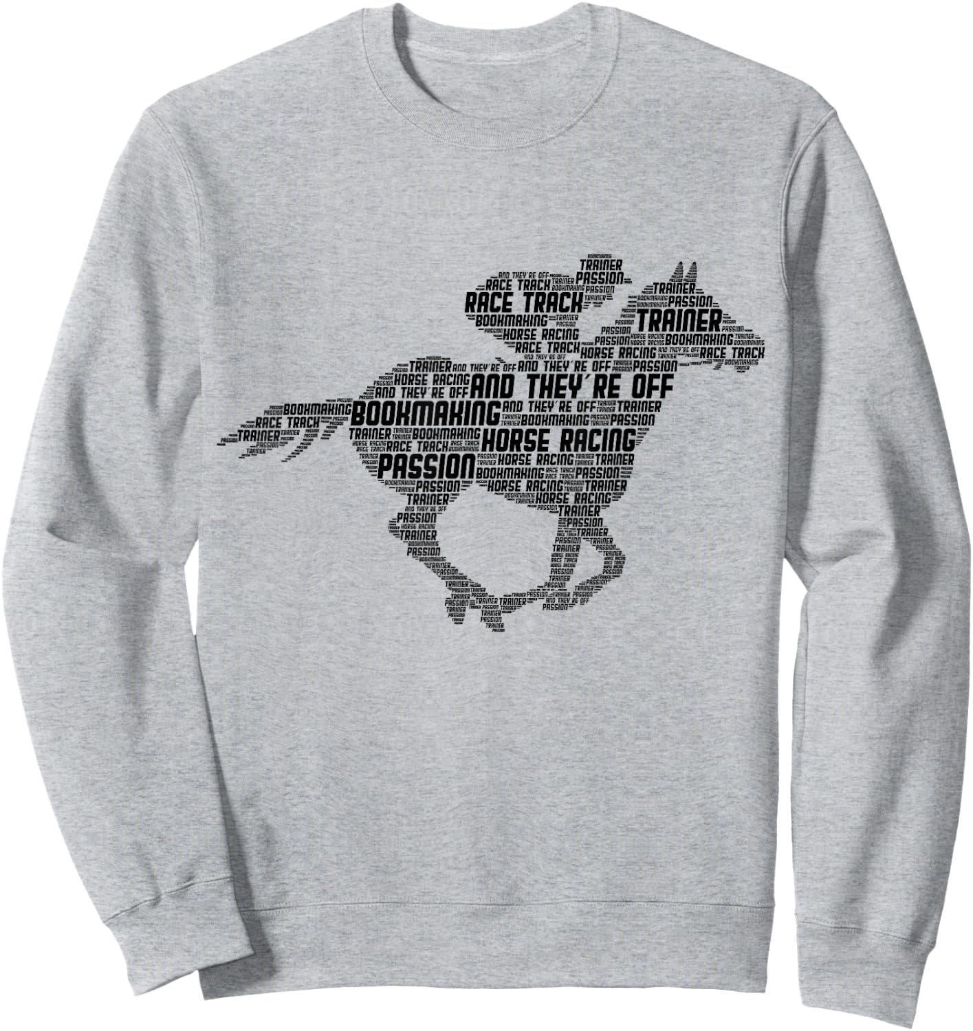 Horse Racing Jockey Derby Men Sweatshirt - Sweatshirt | Ash