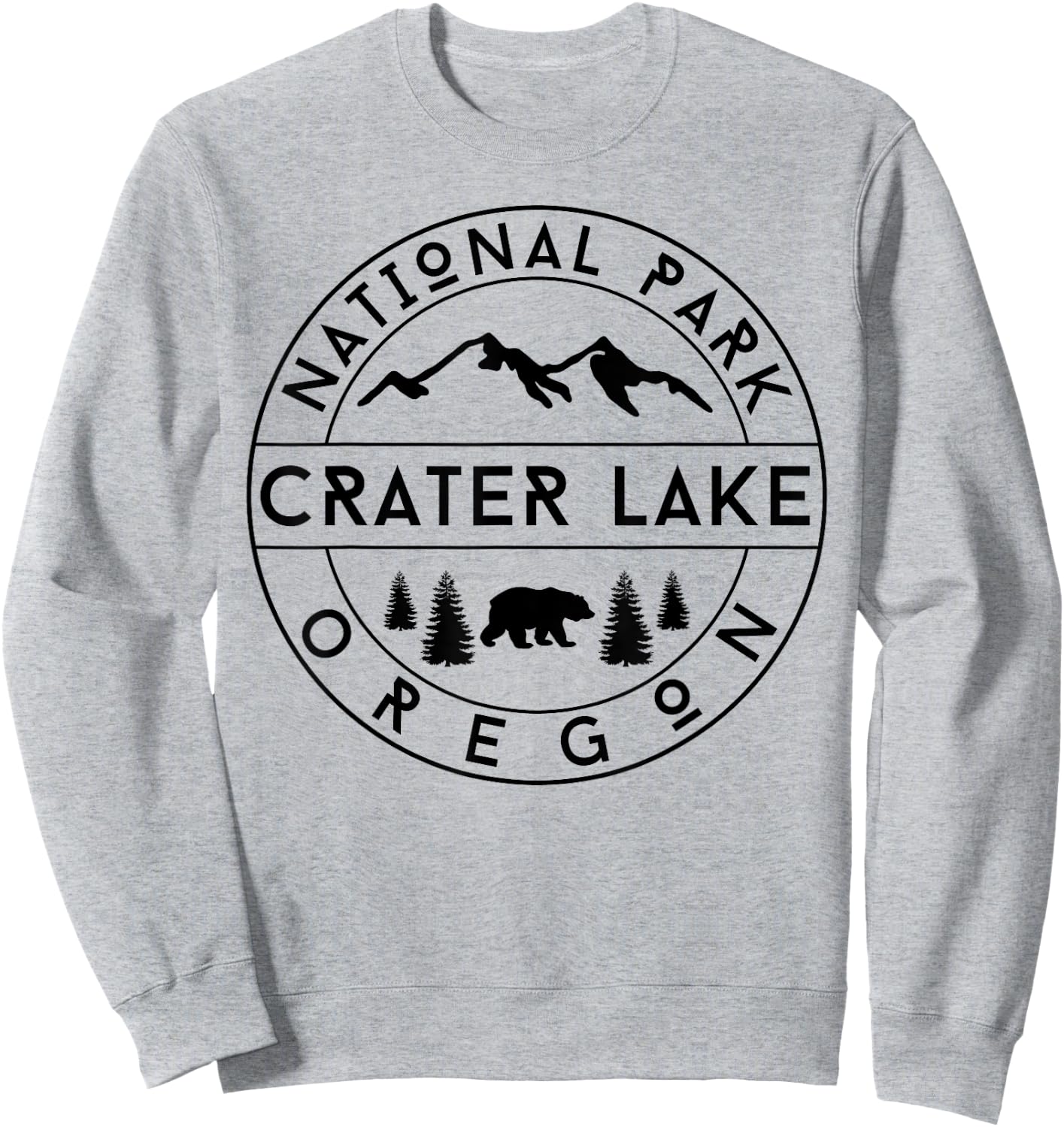 Crater Lake National Park Sweatshirt - Sweatshirt | Ash