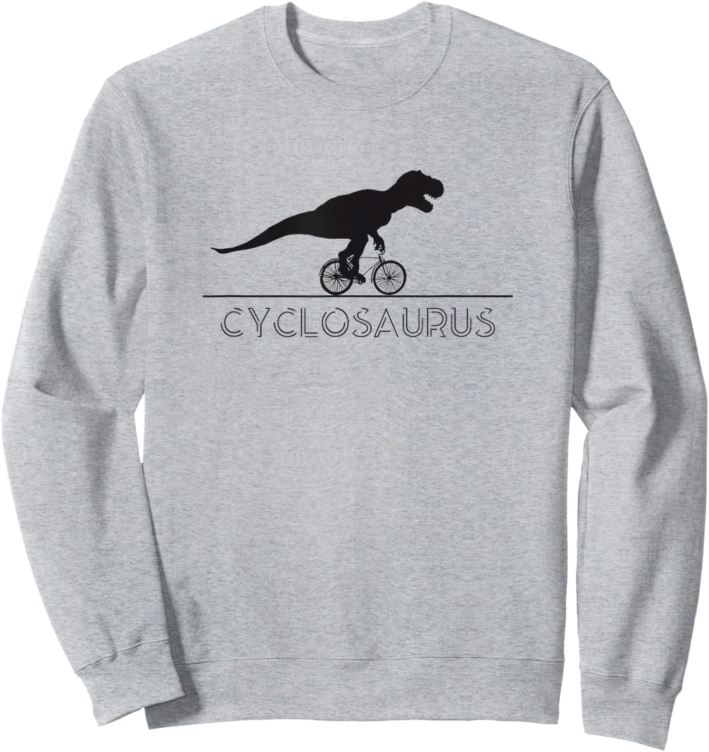 I feel the Animal in me Dinosaur Cyclist Bicycle Racing Bike Sweatshirt - Sweatshirt | Ash