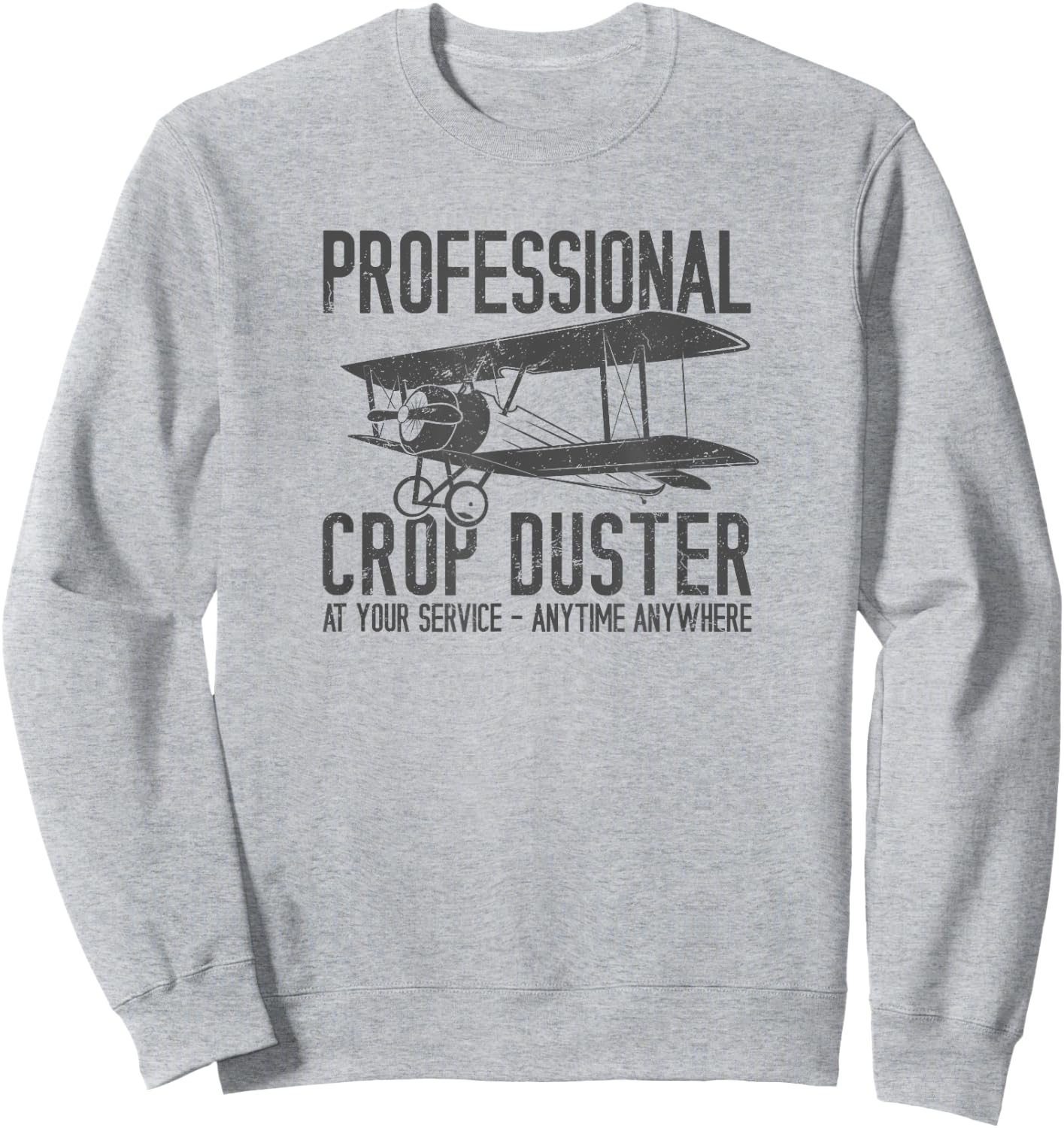 Funny Professional Crop Duster Fart Joke Gift Sweatshirt - Sweatshirt | Ash