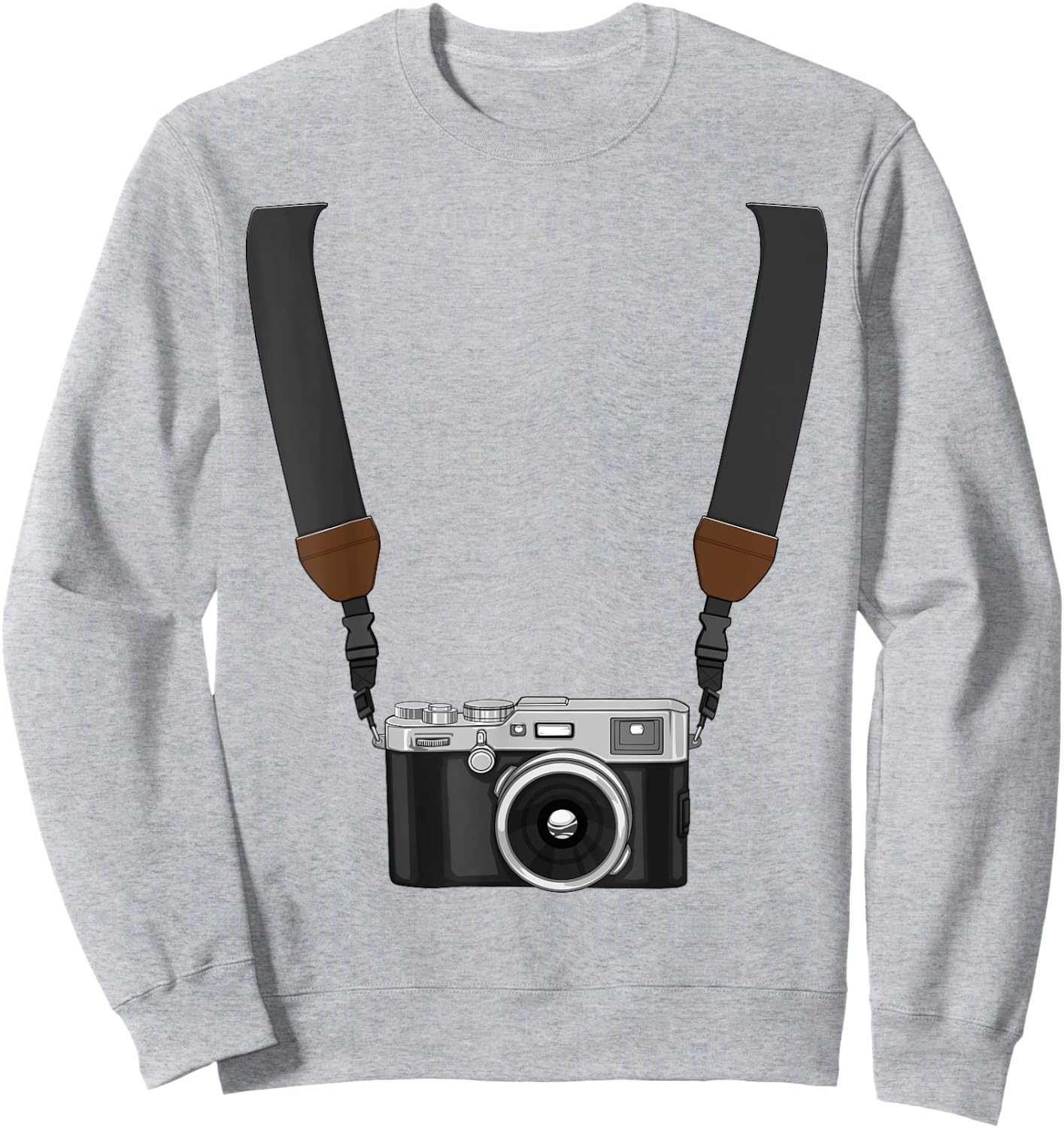 Camera With Strap Funny Photography Photographer Sweatshirt - Sweatshirt | Ash