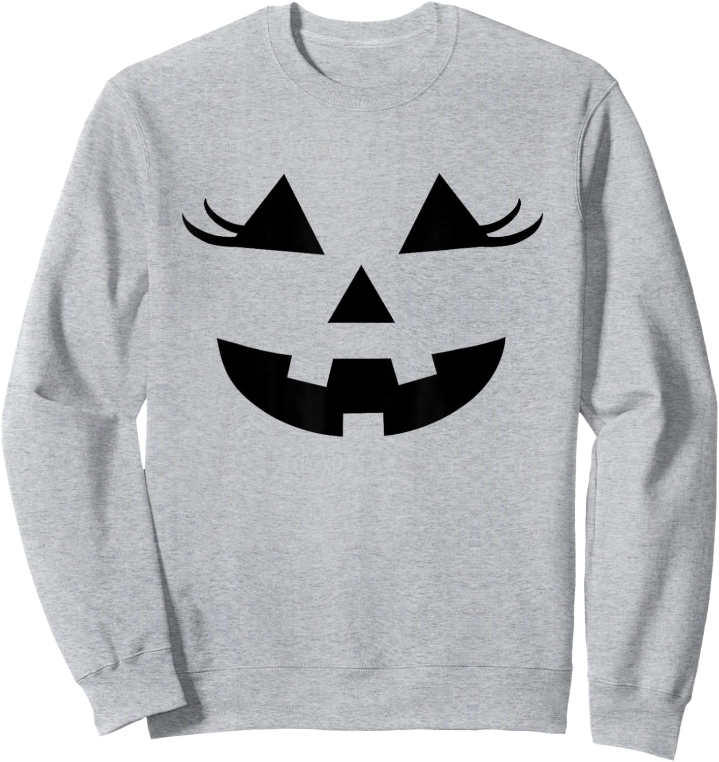 Pumpkin Lashes for Pink Halloween Vibe Jack O Lantern Face Sweatshirt - Sweatshirt | Ash