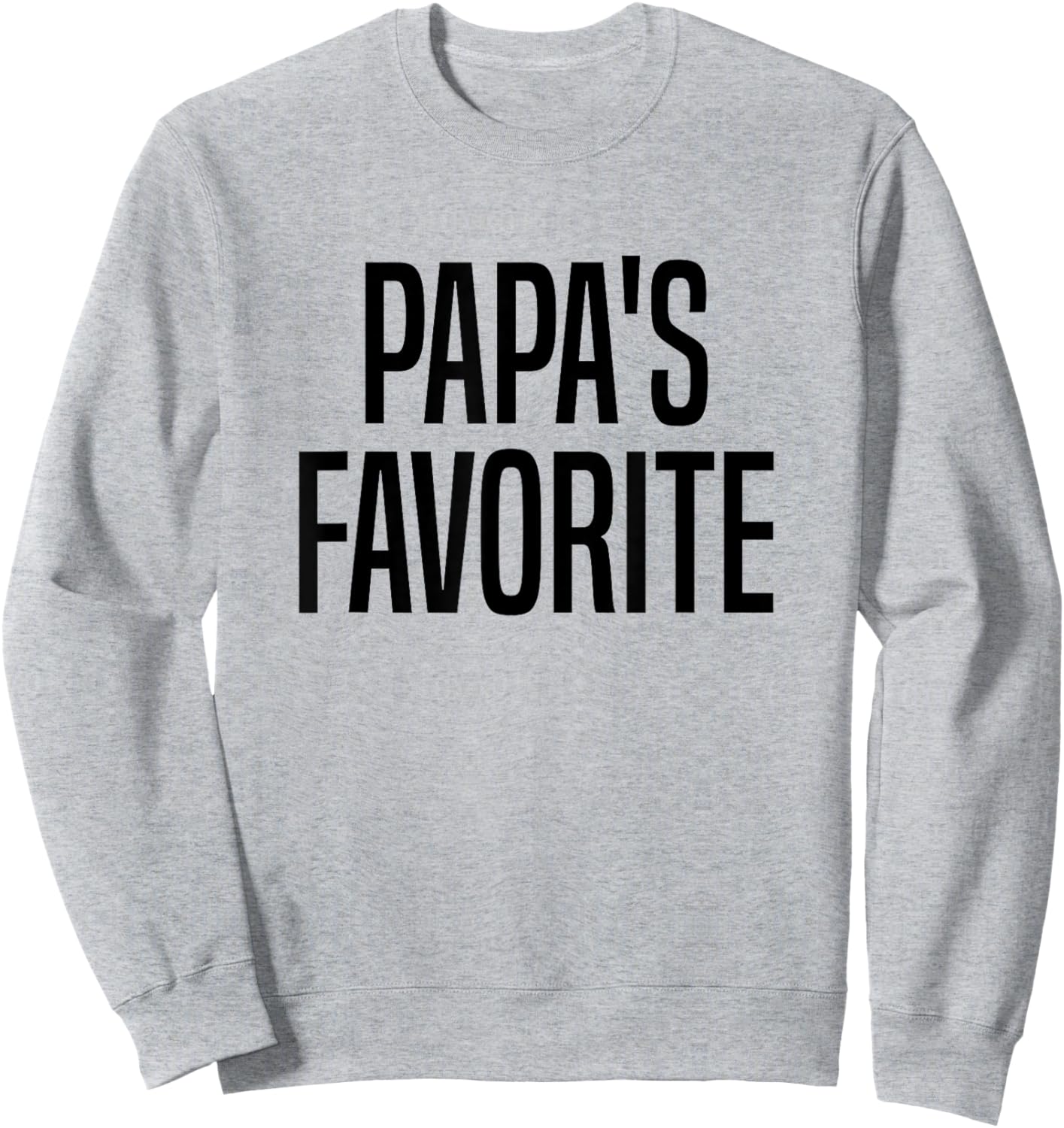Papa's Favorite Grandchild Sweatshirt - Sweatshirt | Ash