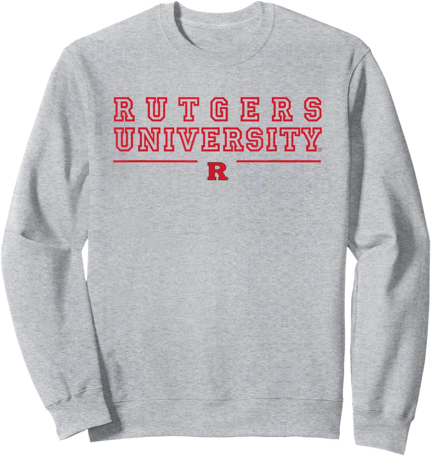 Rutgers University Scarlet Knights Block Line Sweatshirt - Sweatshirt | Ash