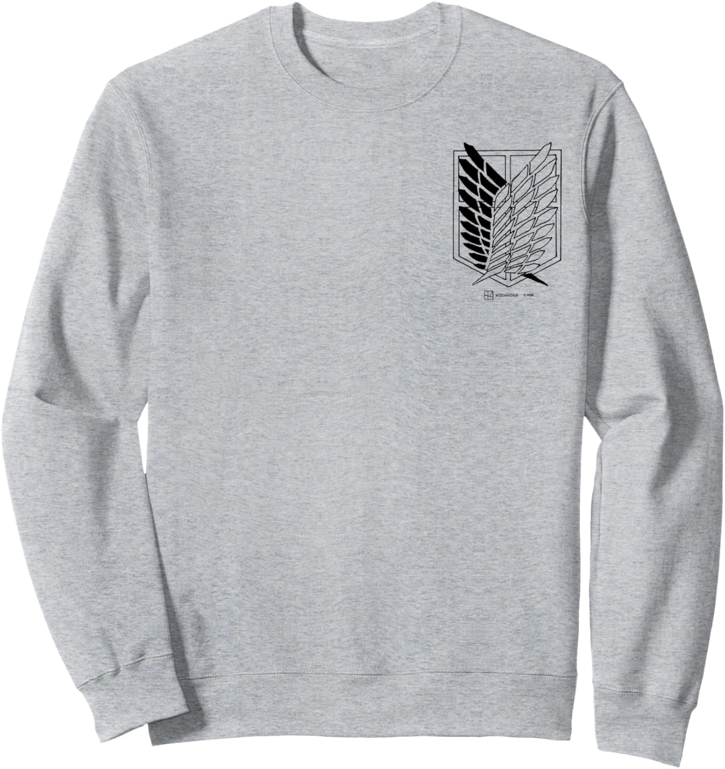 Attack on Titan Scout Regiment Survey Corps Pocket Logo Sweatshirt - Sweatshirt | Ash