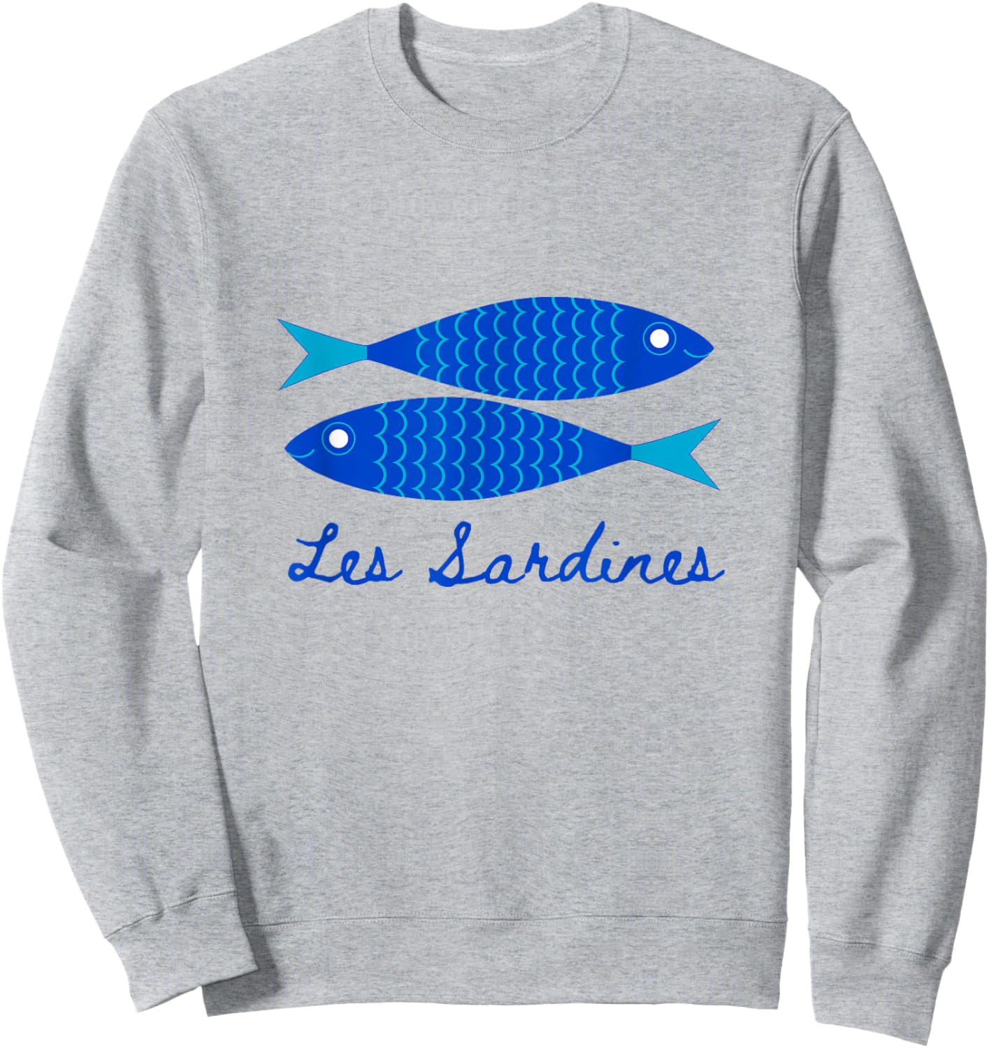 Les sardines fisherman aesthetic coastal sardine fish Sweatshirt - Sweatshirt | Ash