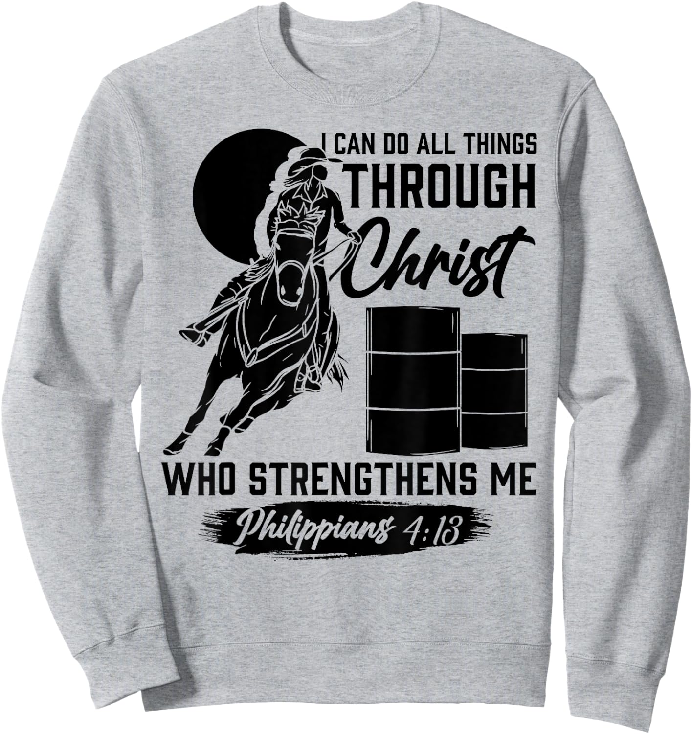 Barrel Racer Gifts for Girls Women Barrel Racing Sweatshirt - Sweatshirt | Ash