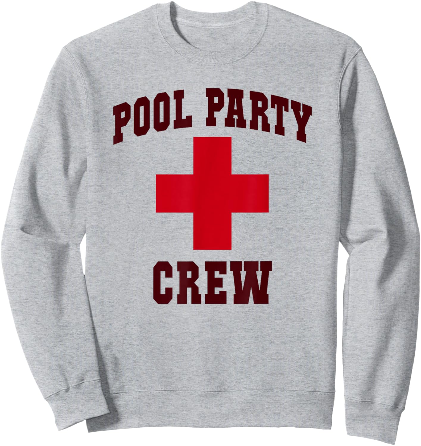 Funny POOL PARTY CREW Girl Camp Lifeguards Swim Trip Sweatshirt - Sweatshirt | Ash