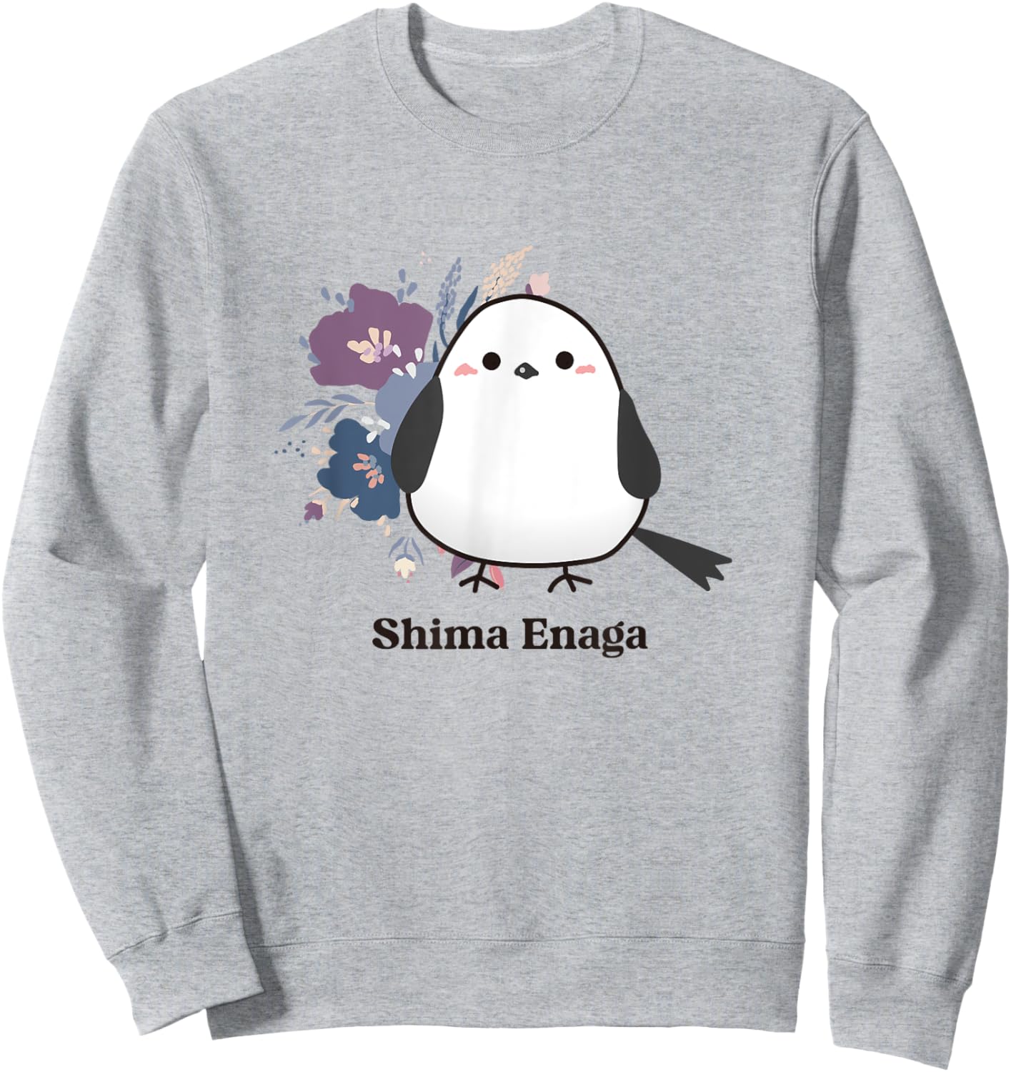 Shima Enaga Bird flower Wild Bird Japan Hokkaido Snow Fairy Sweatshirt - Sweatshirt | Ash