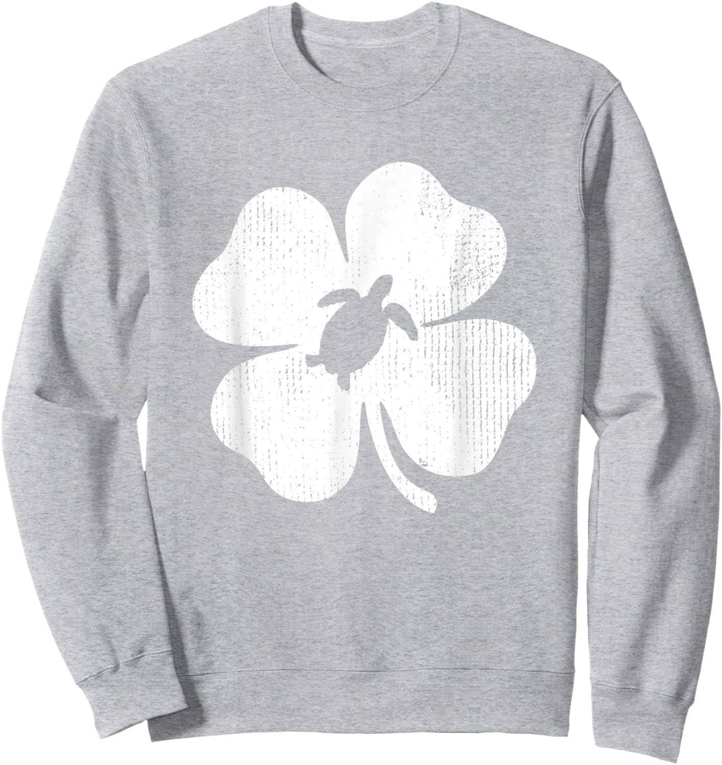 Turtle Lucky Shamrock Leaf St Patrick's Day Funny Gift Sweatshirt - Sweatshirt | Ash