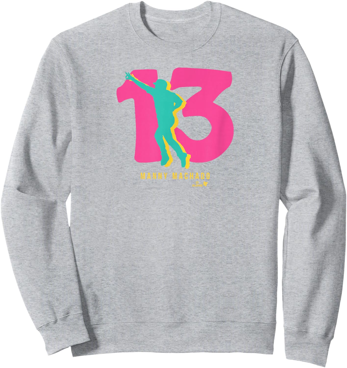 Manny Machado 13: San Diego - San Diego Baseball Sweatshirt - Sweatshirt | Ash