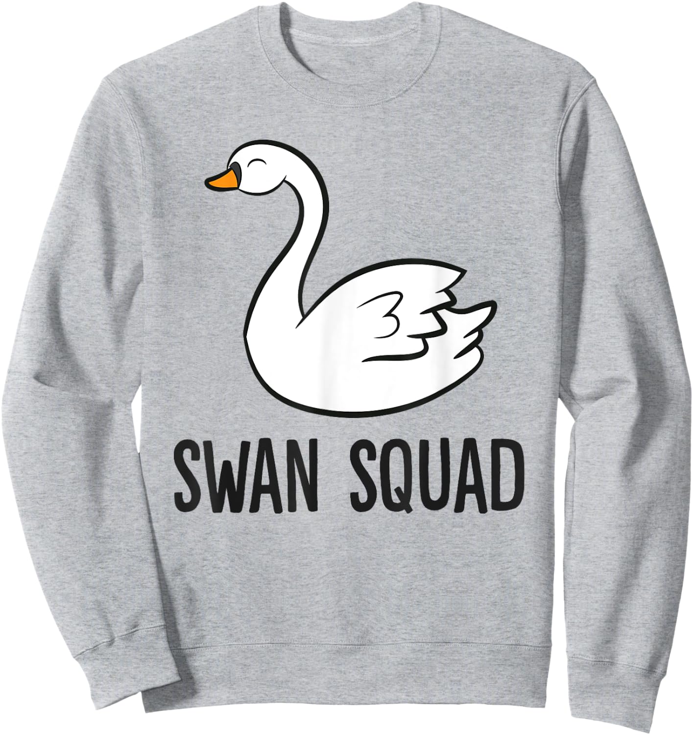 Swan Squad Cute Swan Bird Team Swans Sweatshirt - Sweatshirt | Ash