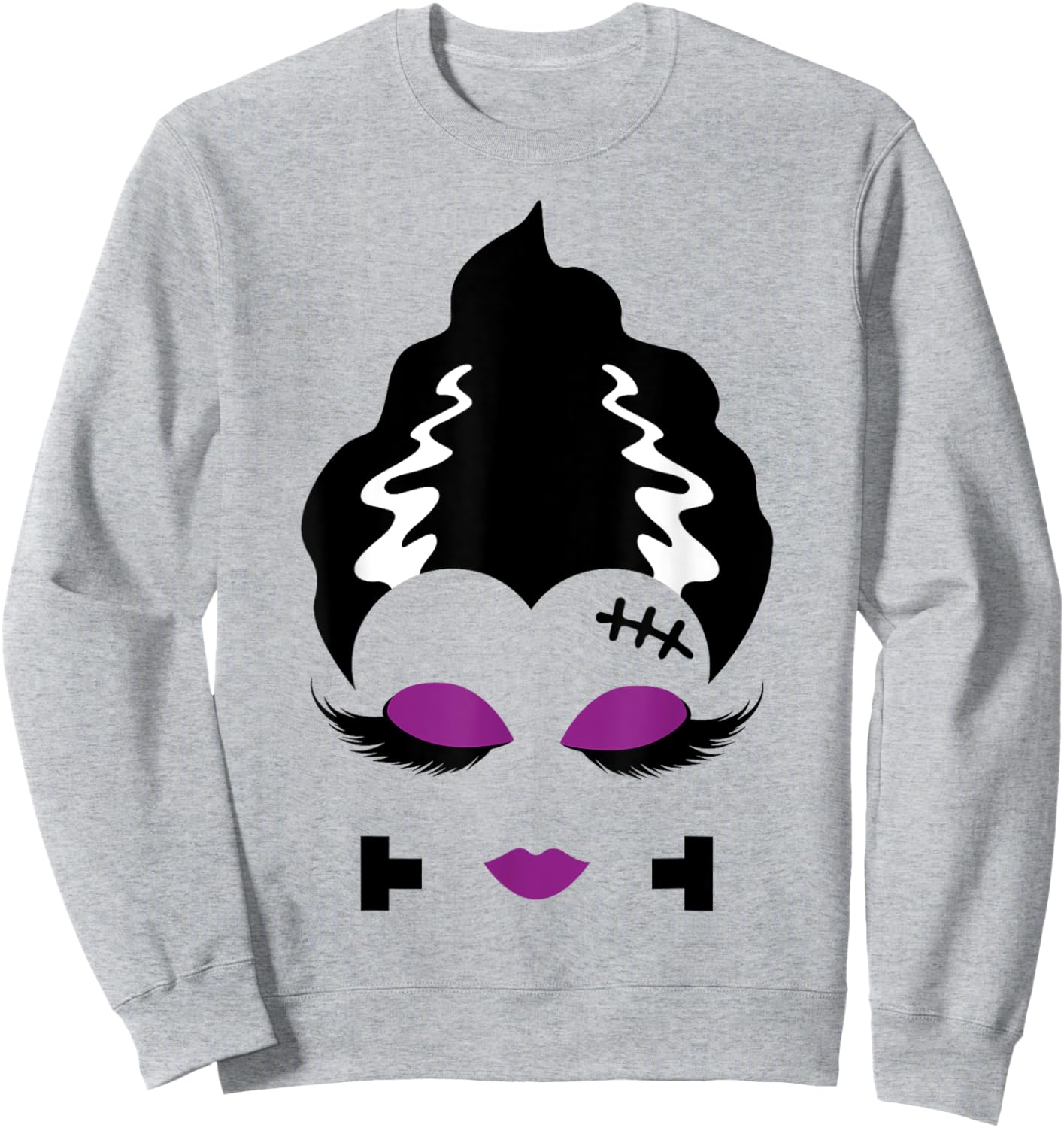 Bride of Frankenstein Monster Halloween Costume Sweatshirt - Sweatshirt | Ash