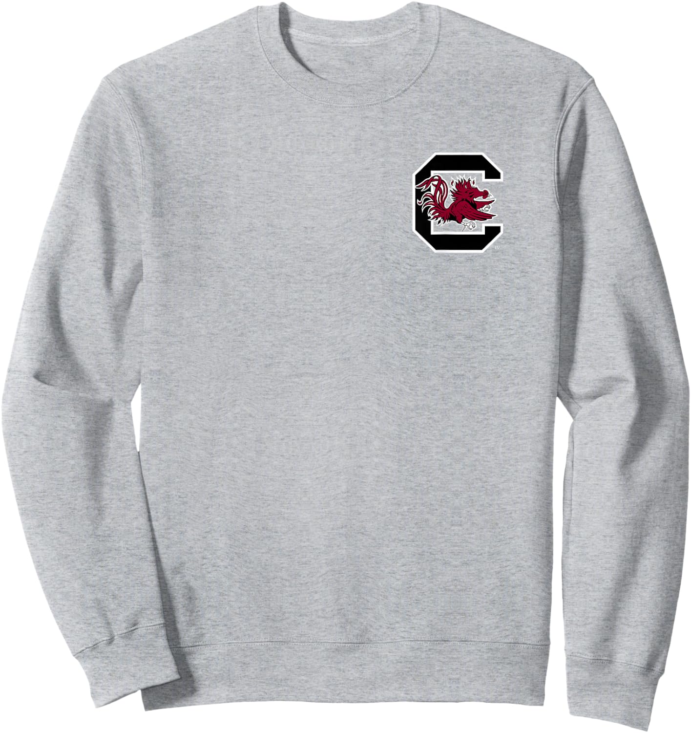 South Carolina Gamecocks Front/Back Football Heather Gray Sweatshirt - Sweatshirt | Ash