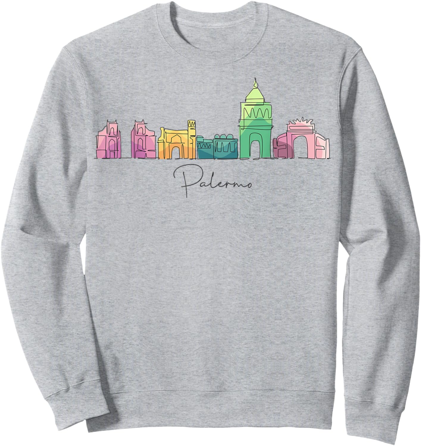 Palermo Sicily Europe Traveling European Italian Vacation Sweatshirt - Sweatshirt | Ash